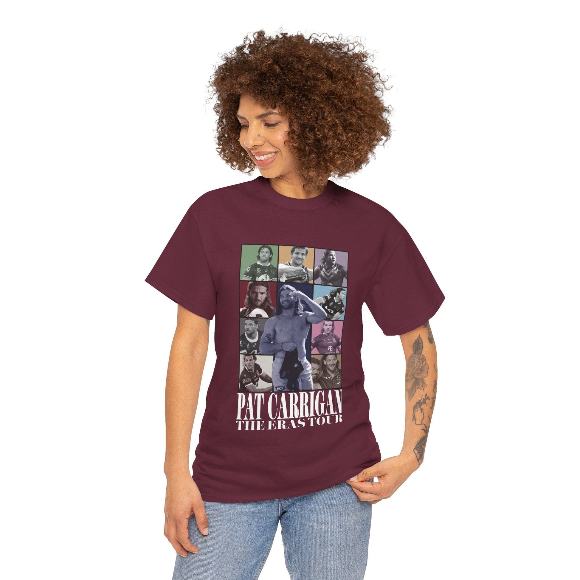 Patrick Carrigan Eras Tour Graphic Tee Graphic Tees Australia Maroon / S Graphic T-Shirt Australia -  Cool Graphic T-Shirts Online -  Patrick Carrigan Eras Tour TShirt | Eras Tour T-Shirt