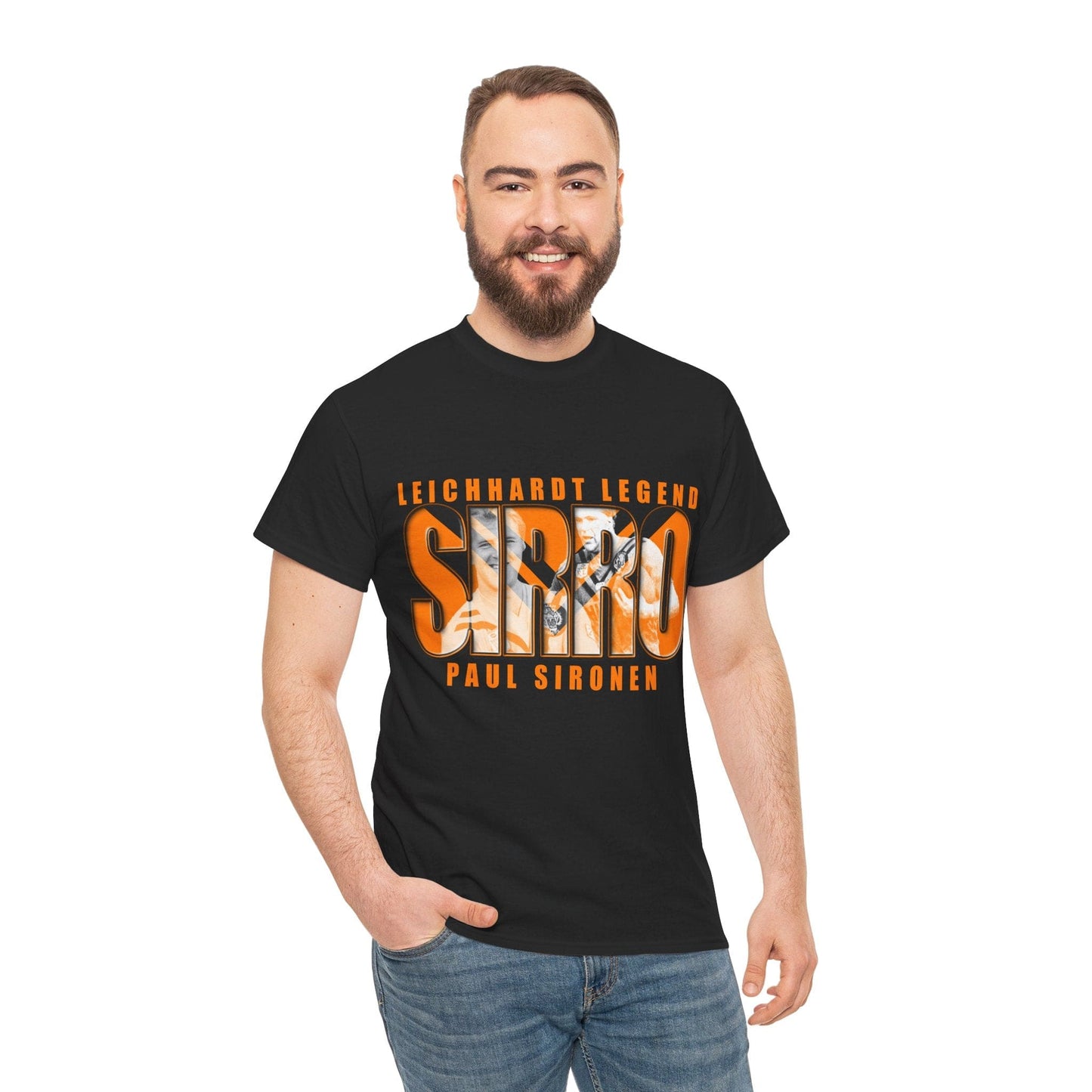 Paul Sironen Sirro Graphic Tee Graphic Tees Australia Black / S Graphic T-Shirt Australia -  Cool Graphic T-Shirts Online -  Paul Sironen Sirro T-Shirt | 80s Balmain Tigers Merchandise