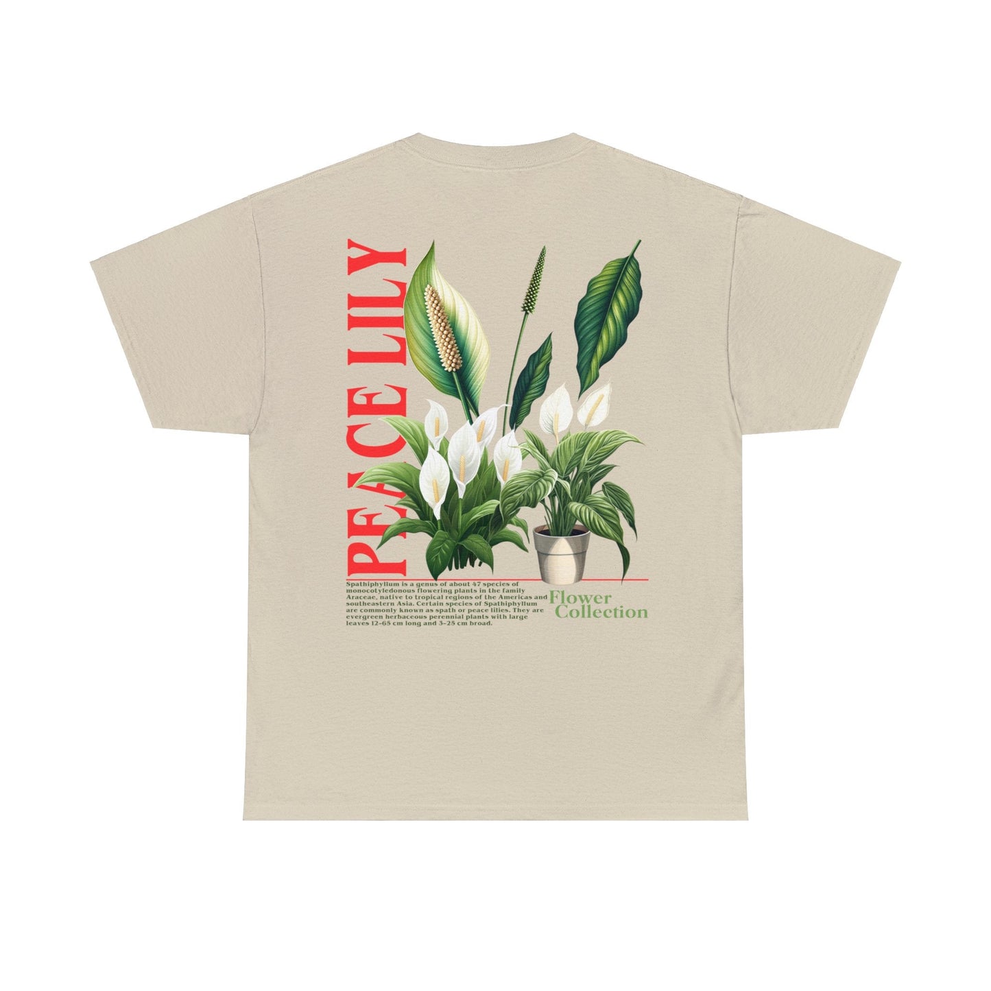 Peace Lily Graphic Tee Graphic Tees Australia Sand / S Graphic T-Shirt Australia -  Cool Graphic T-Shirts Online -  Peace Lily T-Shirt | Cool T-Shirts Australia