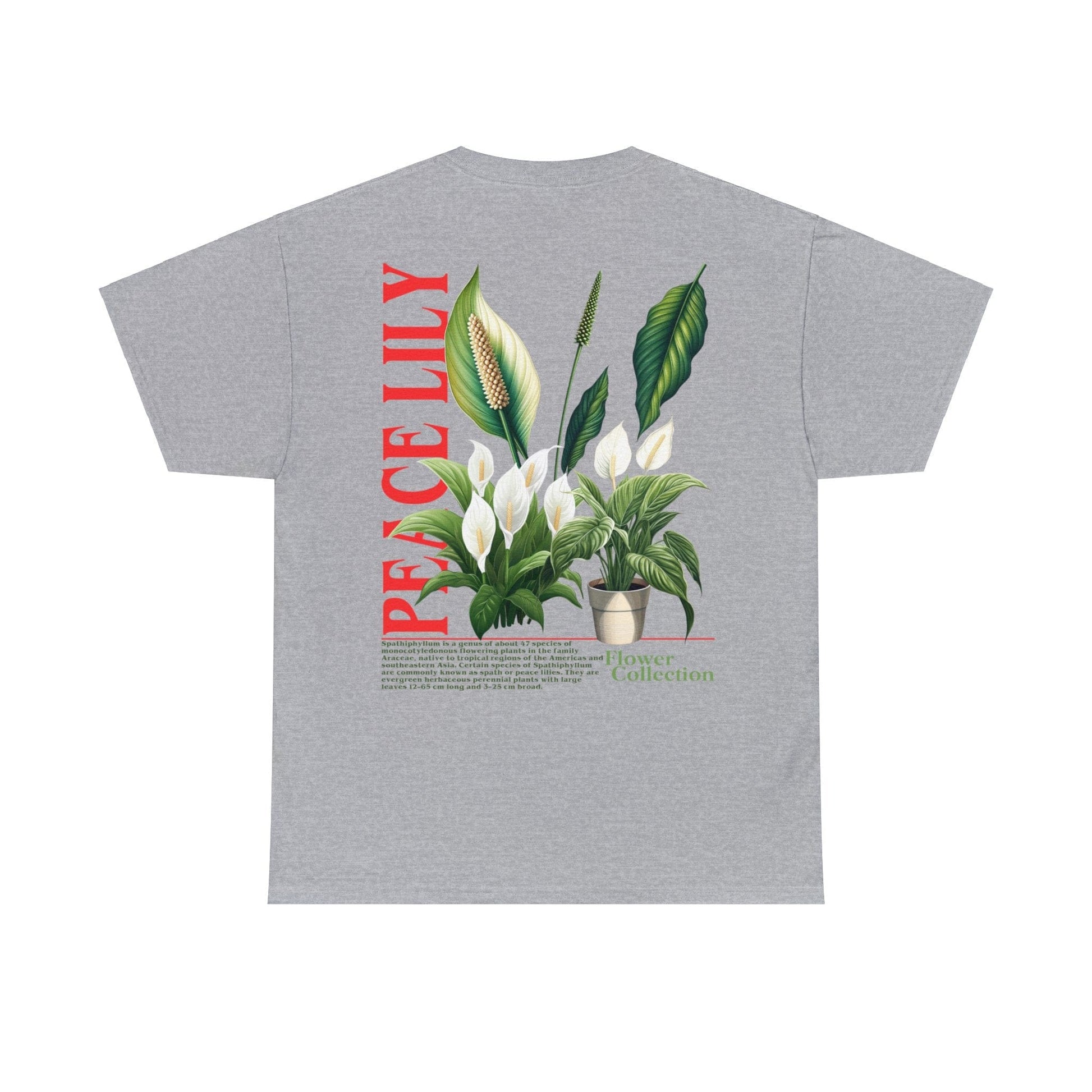 Peace Lily Graphic Tee Graphic Tees Australia Sport Grey / S Graphic T-Shirt Australia -  Cool Graphic T-Shirts Online -  Peace Lily T-Shirt | Cool T-Shirts Australia