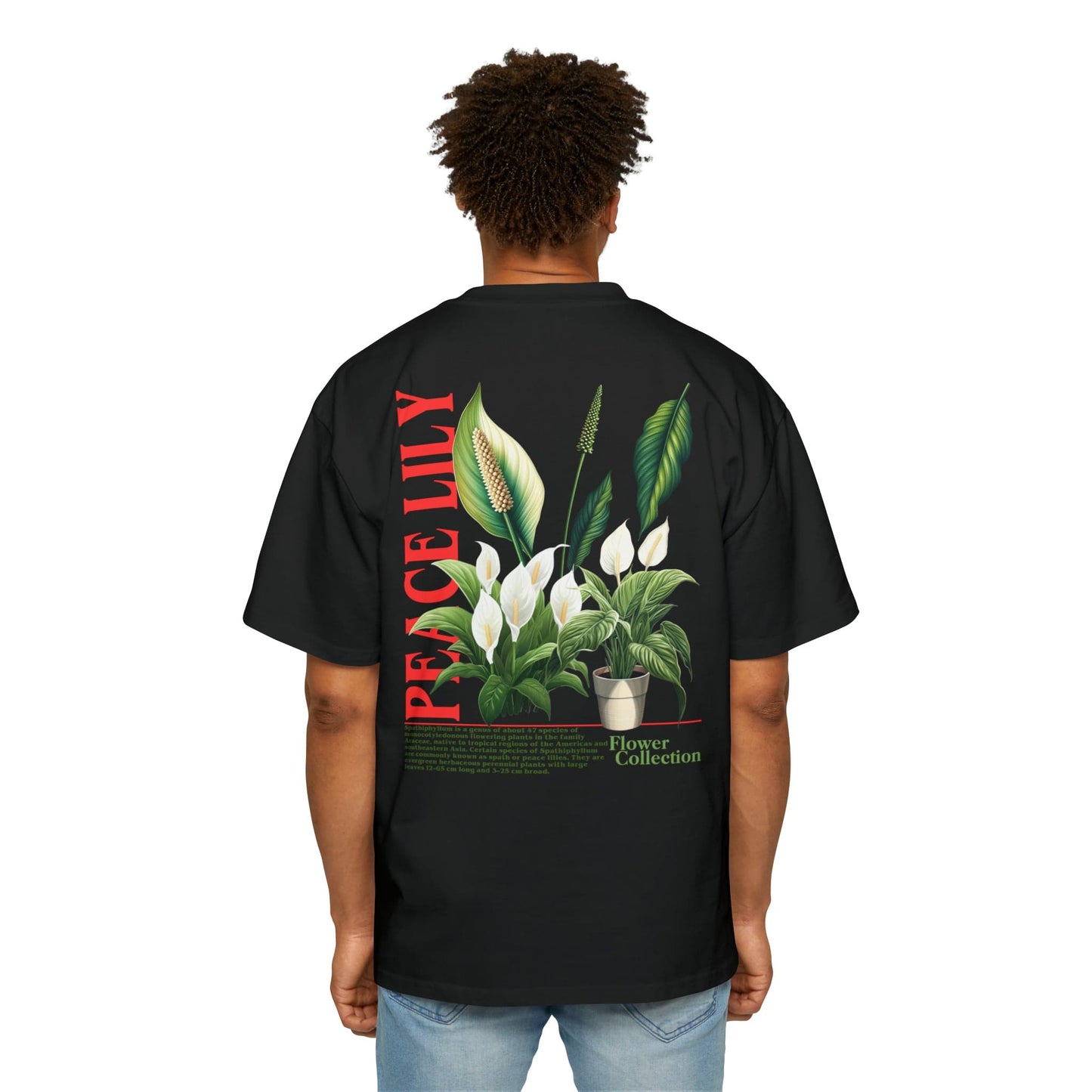 Peace Lily Oversized Tee Graphic Tees Australia Black / S Graphic T-Shirt Australia -  Cool Graphic T-Shirts Online -  Peace Lily Oversized Tee | Cool Graphic T-Shirts Australia