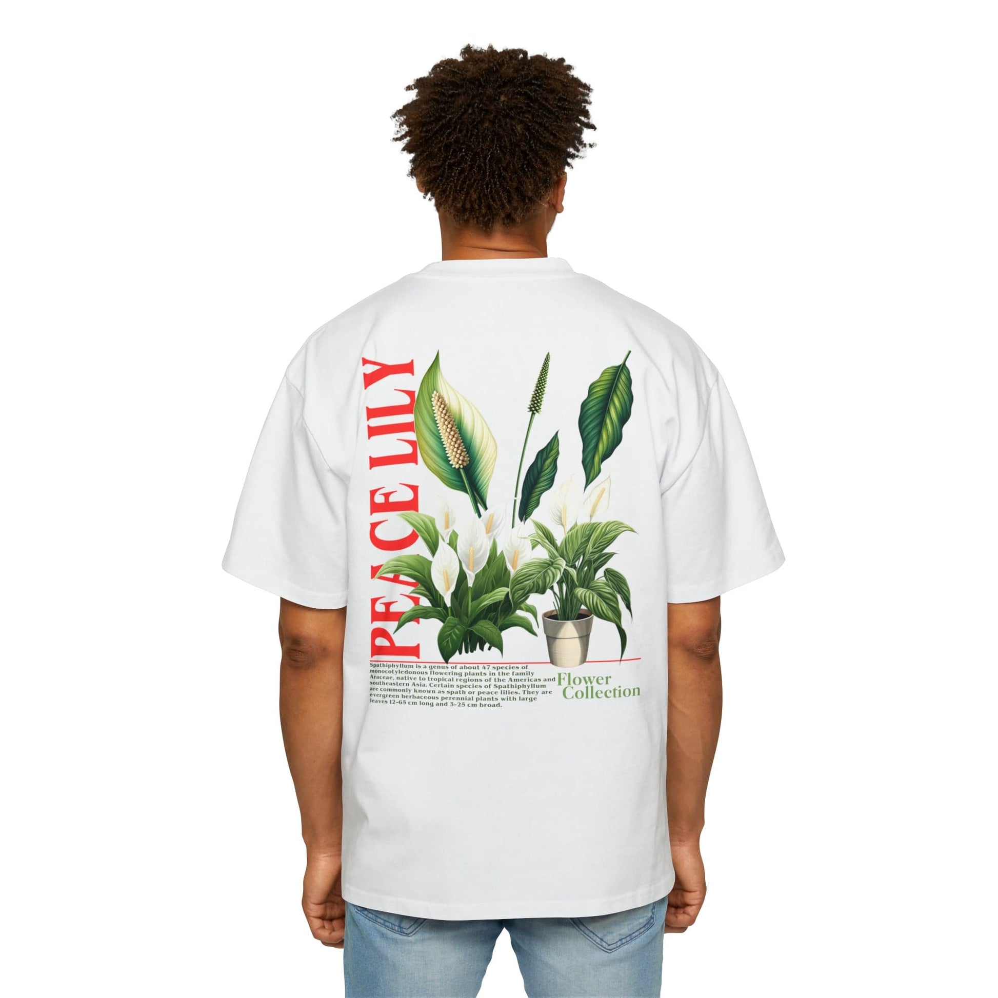 Peace Lily Oversized Tee Graphic Tees Australia White / S Graphic T-Shirt Australia -  Cool Graphic T-Shirts Online -  Peace Lily Oversized Tee | Cool Graphic T-Shirts Australia