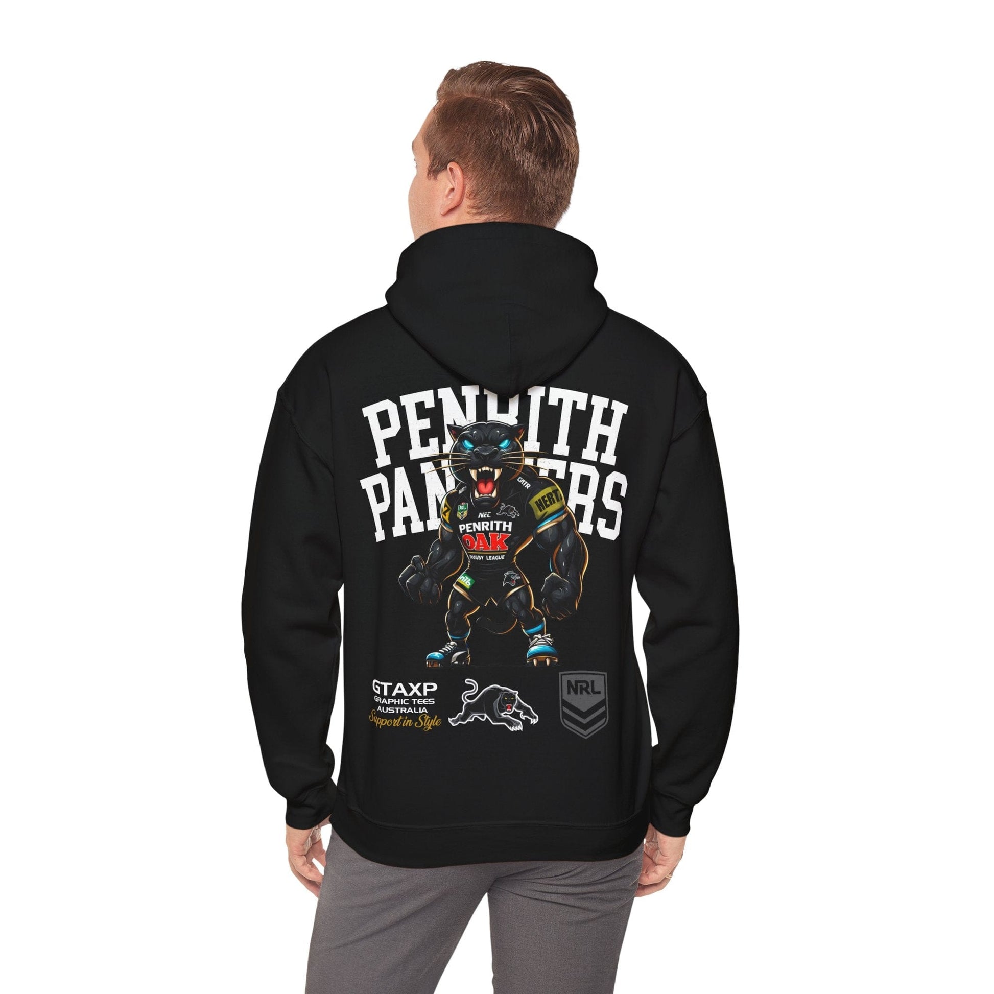 Penrith Panthers Claws Hoodie Printify Black / S Graphic T-Shirt Australia -  Cool Graphic T-Shirts Online - 