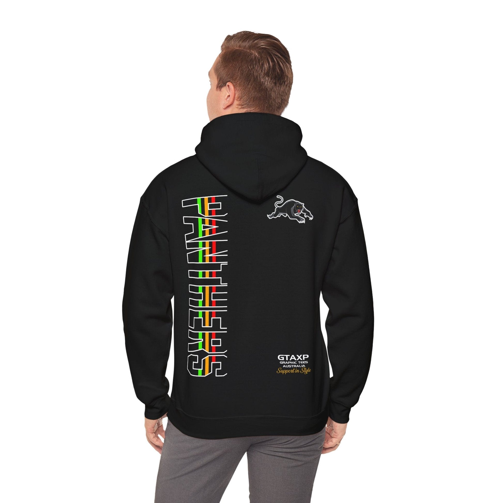 Penrith Panthers Duo Hoodie Printify Black / S Graphic T-Shirt Australia -  Cool Graphic T-Shirts Online - 