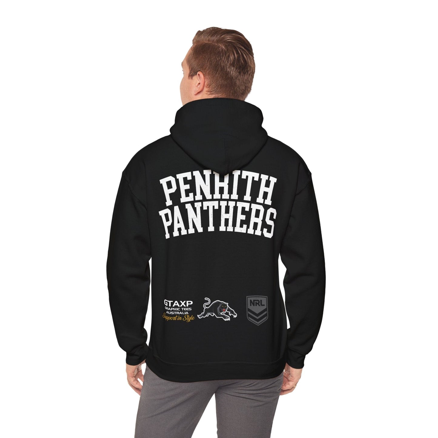 Penrith Panthers NRL Hoodie Printify Black / S Graphic T-Shirt Australia -  Cool Graphic T-Shirts Online - 