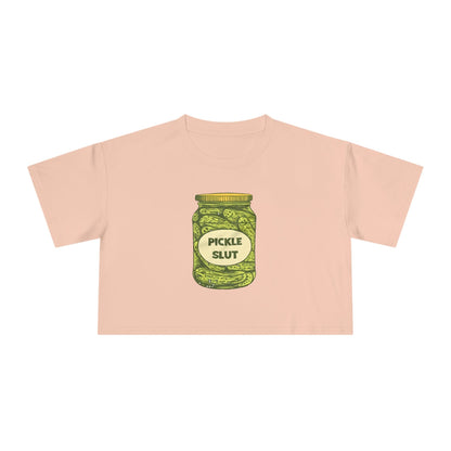 Pickle Slut Crop Tee Graphic Tees Australia Graphic T-Shirt Australia -  Cool Graphic T-Shirts Online - 