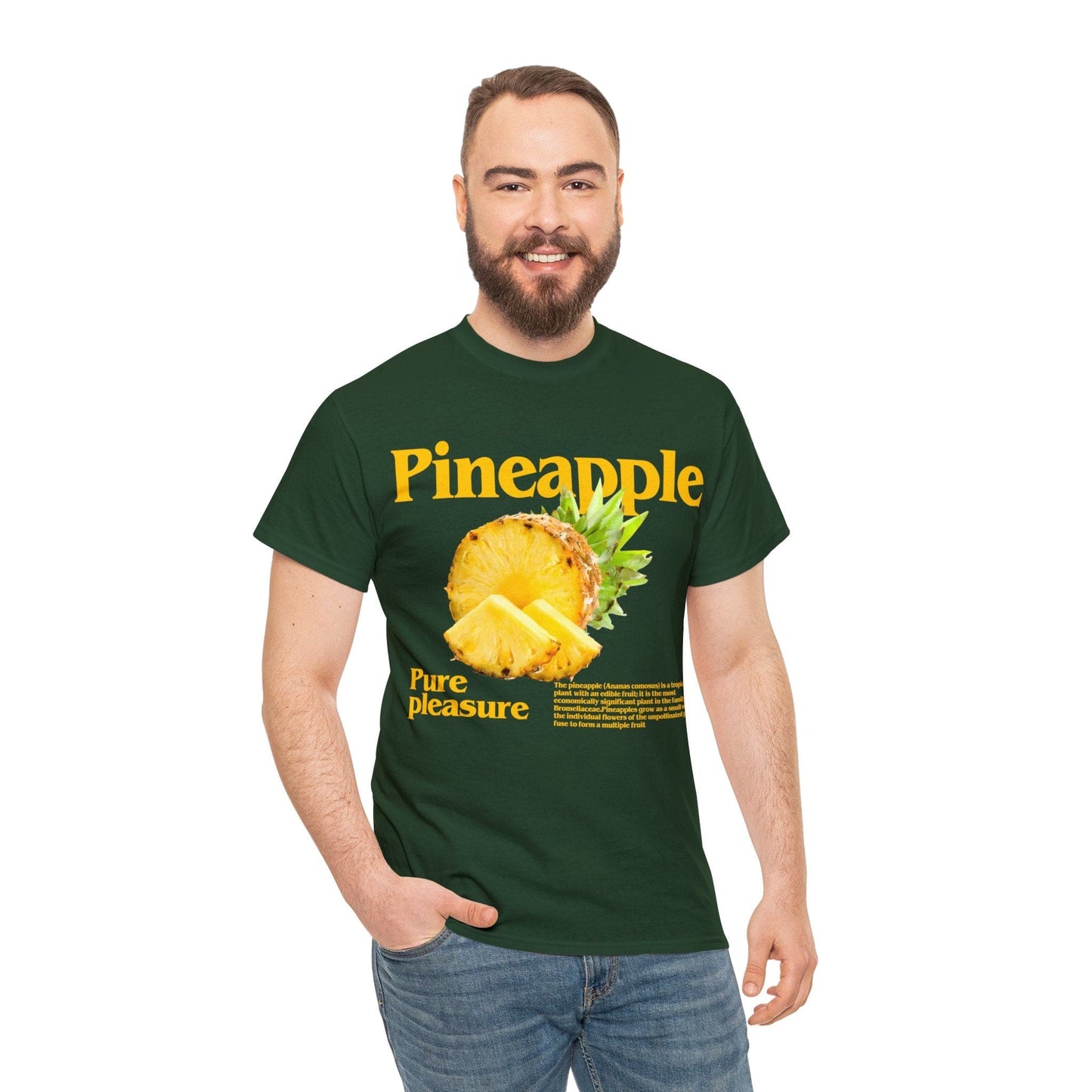 Pineapple Pure Pleasure Graphic Tee Graphic Tees Australia Forest Green / S Graphic T-Shirt Australia -  Cool Graphic T-Shirts Online -  Pineapple Pure Pleasure T-Shirt | Funny Graphic Tees Australia