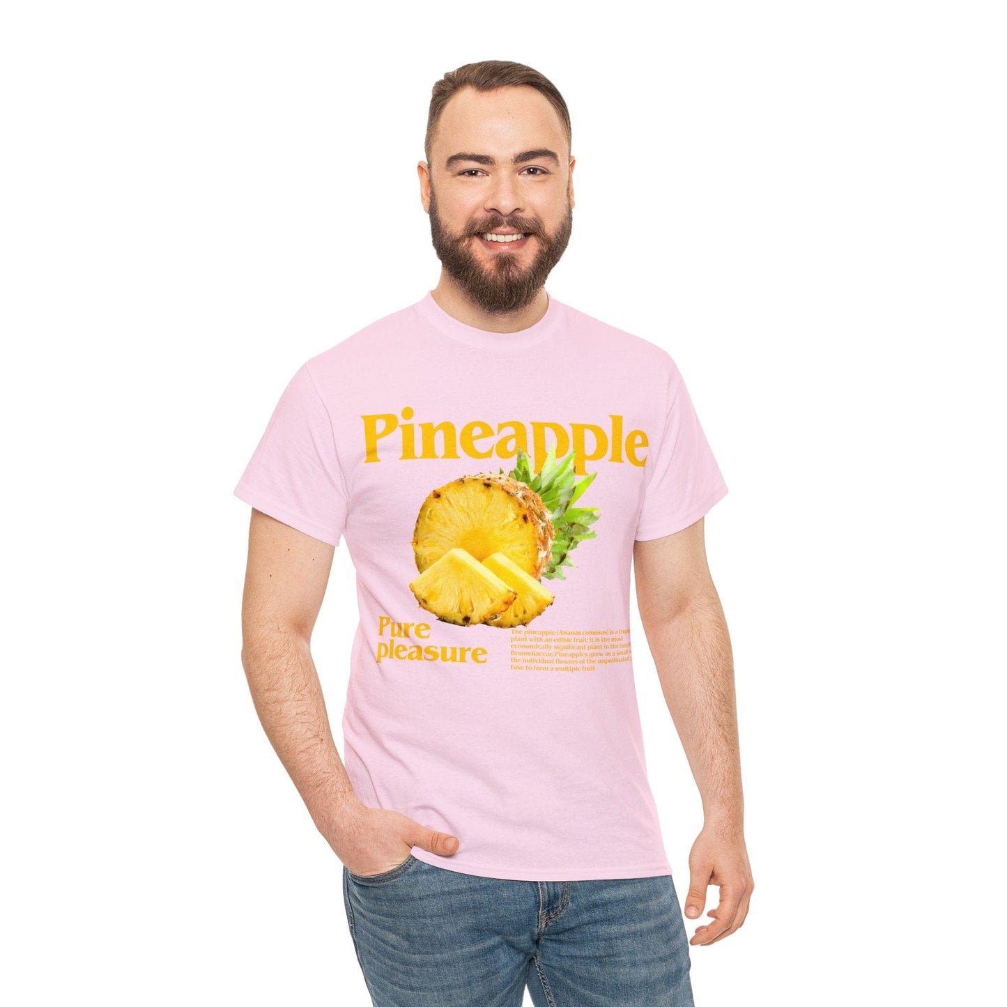 Pineapple Pure Pleasure Graphic Tee Graphic Tees Australia Light Pink / S Graphic T-Shirt Australia -  Cool Graphic T-Shirts Online -  Pineapple Pure Pleasure T-Shirt | Funny Graphic Tees Australia