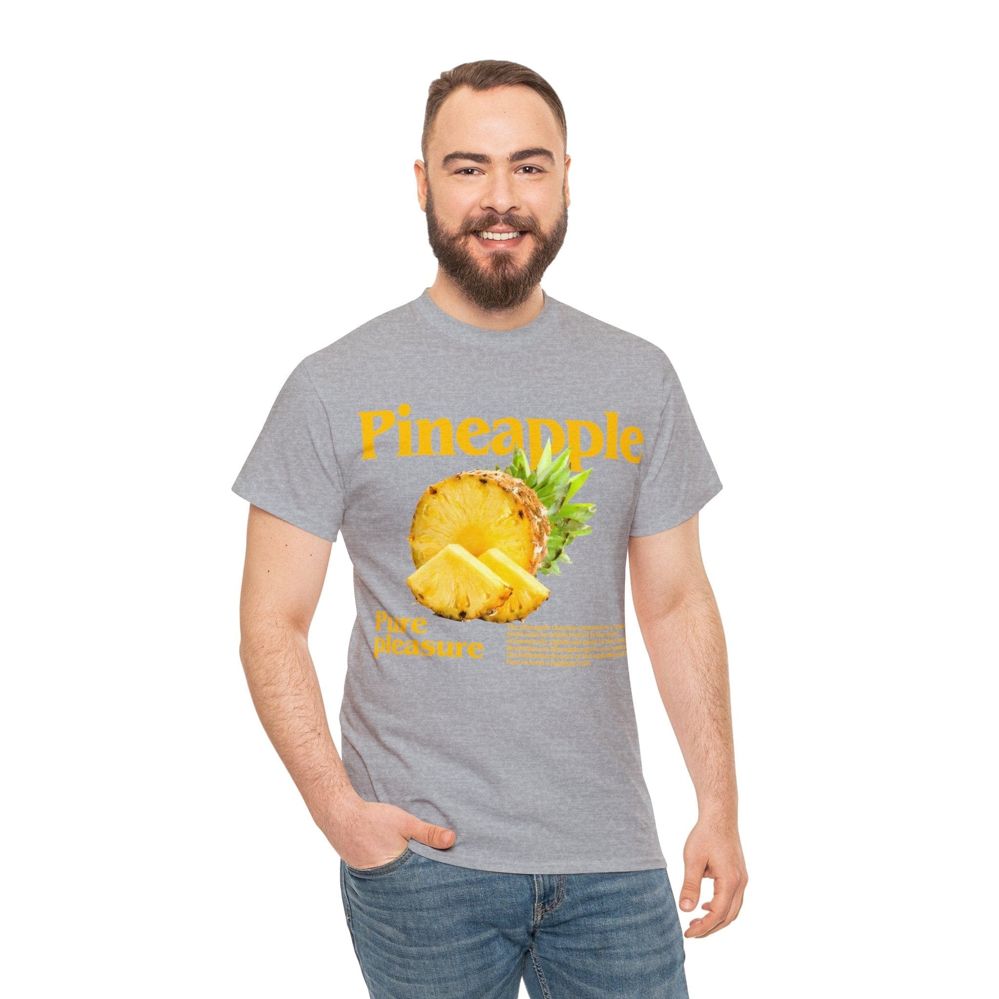 Pineapple Pure Pleasure Graphic Tee Graphic Tees Australia Sport Grey / S Graphic T-Shirt Australia -  Cool Graphic T-Shirts Online -  Pineapple Pure Pleasure T-Shirt | Funny Graphic Tees Australia