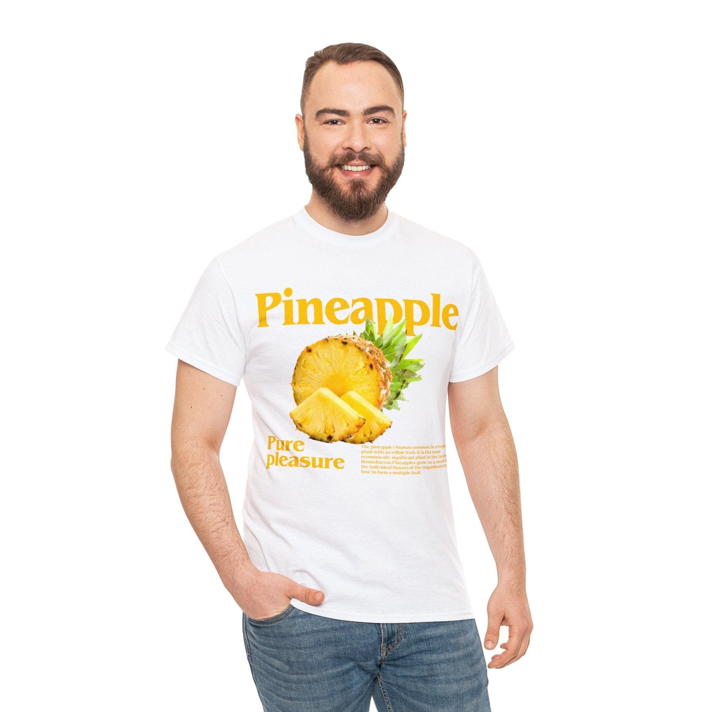 Pineapple Pure Pleasure Graphic Tee Graphic Tees Australia White / S Graphic T-Shirt Australia -  Cool Graphic T-Shirts Online -  Pineapple Pure Pleasure T-Shirt | Funny Graphic Tees Australia