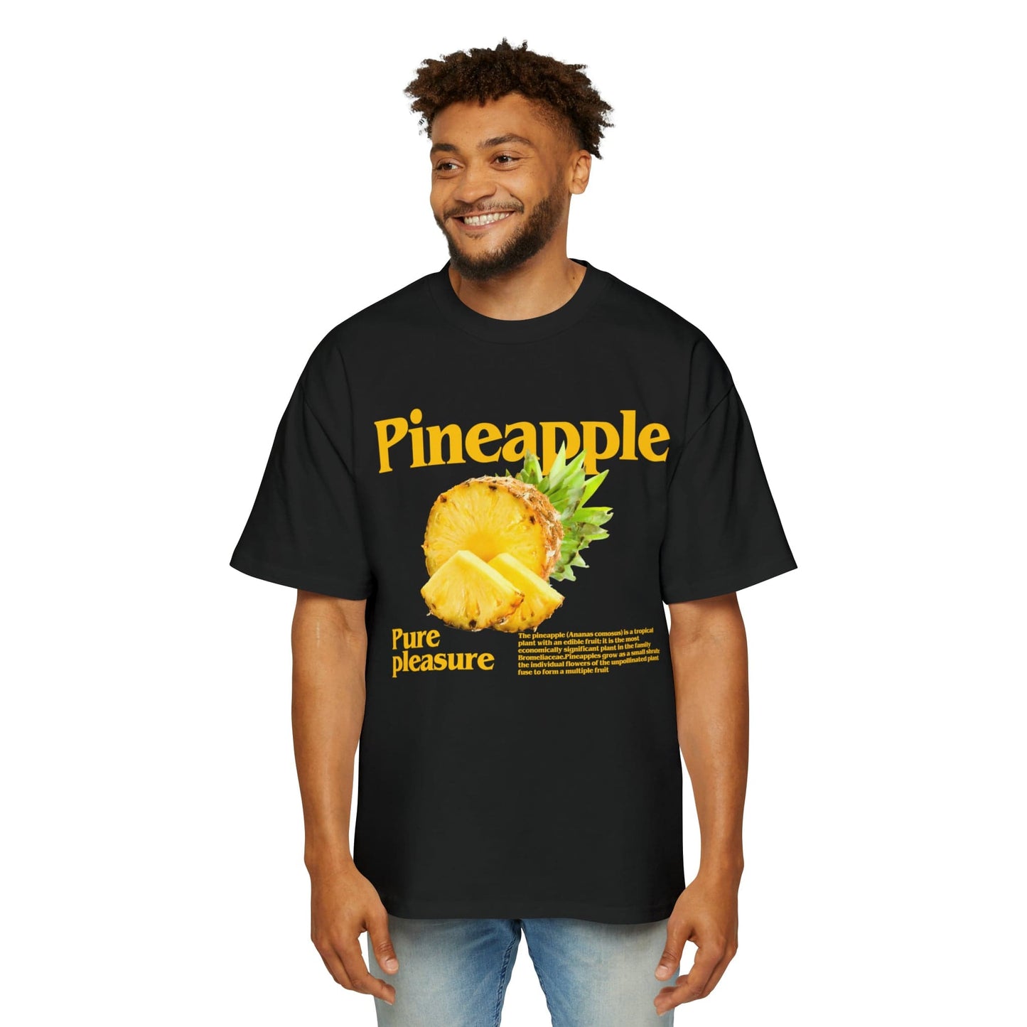 Pineapple Pure Pleasure Oversized Tee Graphic Tees Australia Black / S Graphic T-Shirt Australia -  Cool Graphic T-Shirts Online -  Pineapple Pure Pleasure Oversized Tee | 80's Graphic Tees Australia