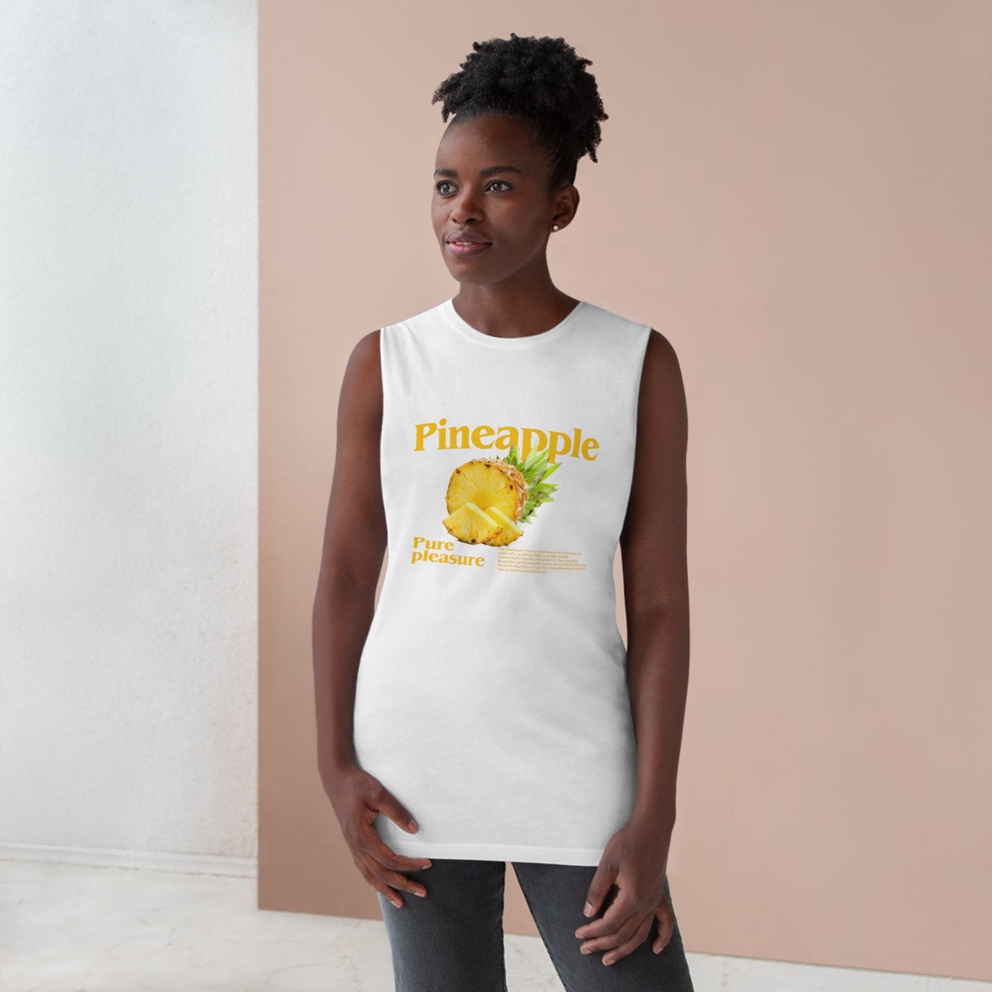 Pineapple Pure Pleasure Tank Top Graphic Tees Australia White / XS Graphic T-Shirt Australia -  Cool Graphic T-Shirts Online -  Pineapple Pure Pleasure Tank Top | Cool Tank Tops Online Australia