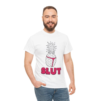 Pineapple Slut Graphic Tee Graphic Tees Australia White / S Graphic T-Shirt Australia -  Cool Graphic T-Shirts Online -  Pineapple Slut T-Shirt | Funny Graphic Tees Australia