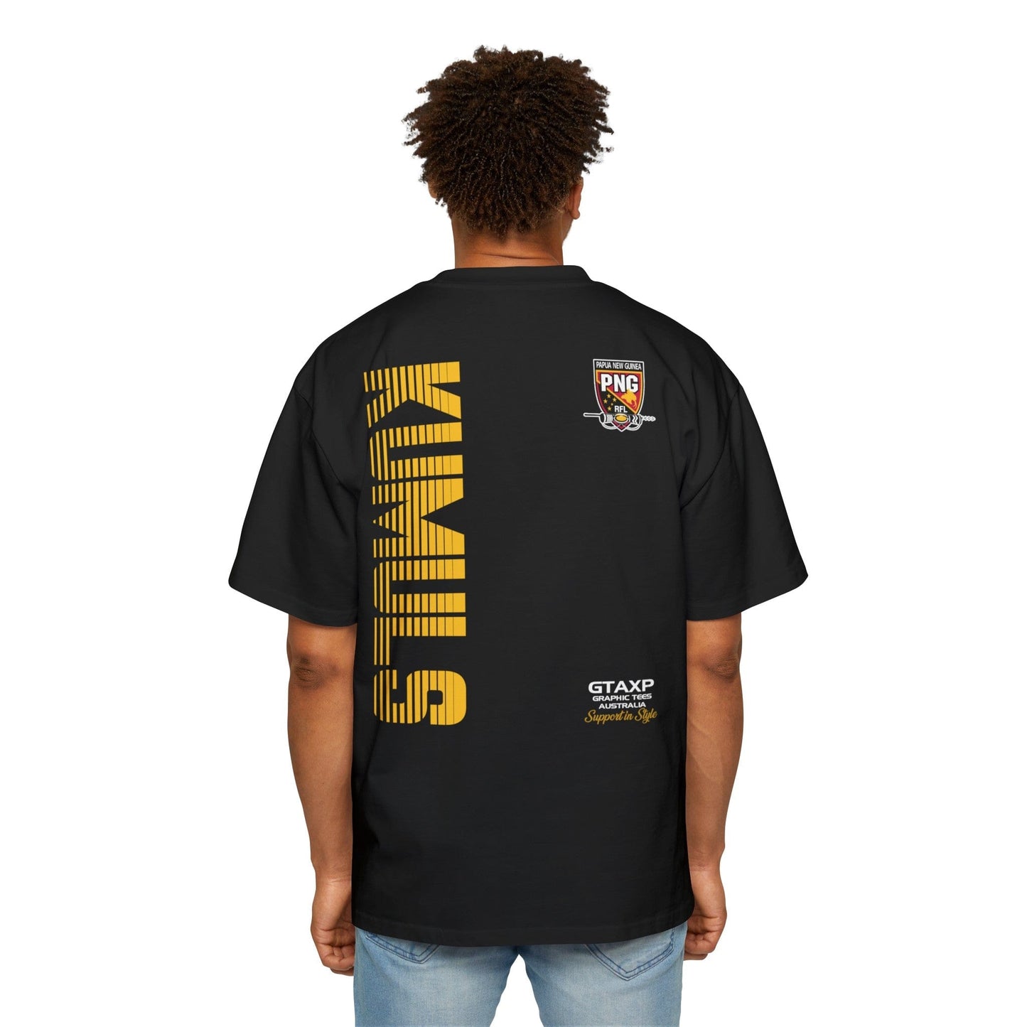 PNG Kumuls World Cup Oversized Tee Graphic Tees Australia Black / S Graphic T-Shirt Australia -  Cool Graphic T-Shirts Online -  PNG Kumuls World Cup Oversized Tee | PNG Rugby LEague T-Shirt