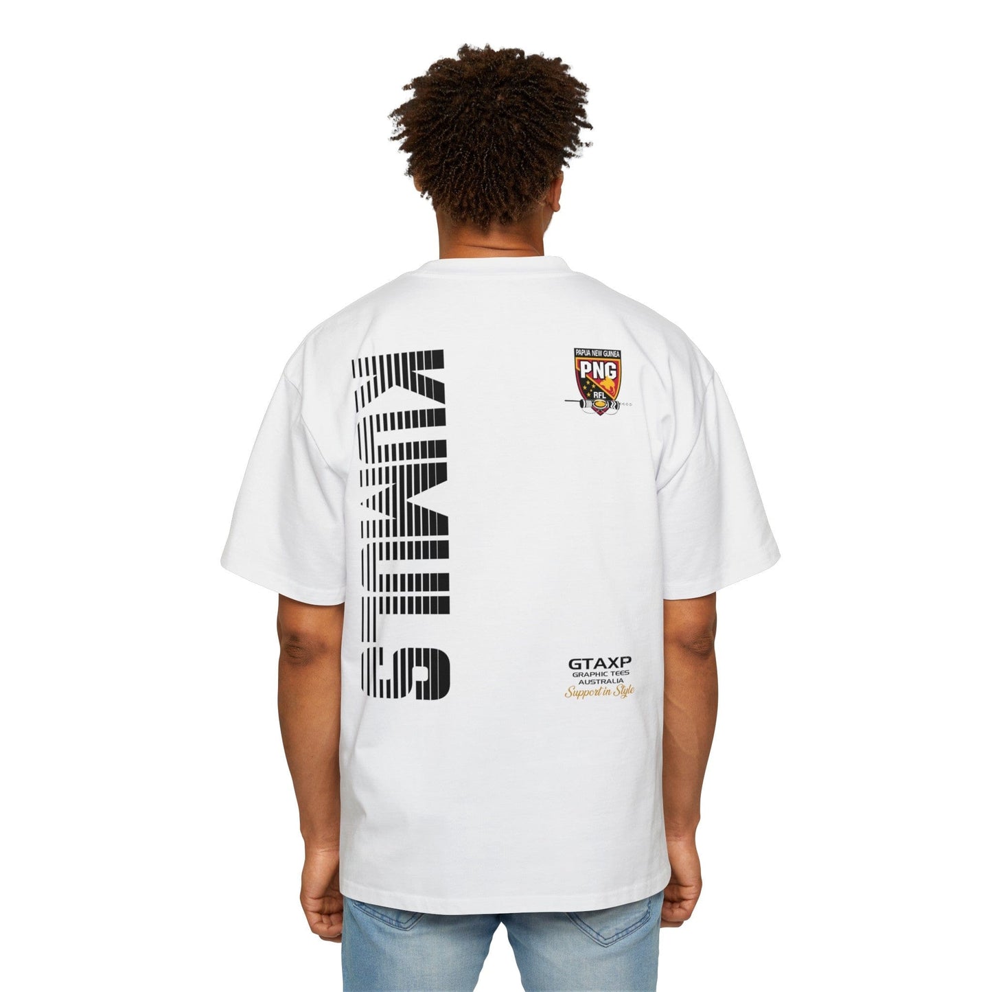 PNG Kumuls World Cup Oversized Tee Graphic Tees Australia White / S Graphic T-Shirt Australia -  Cool Graphic T-Shirts Online -  PNG Kumuls World Cup Oversized Tee | PNG Rugby LEague T-Shirt