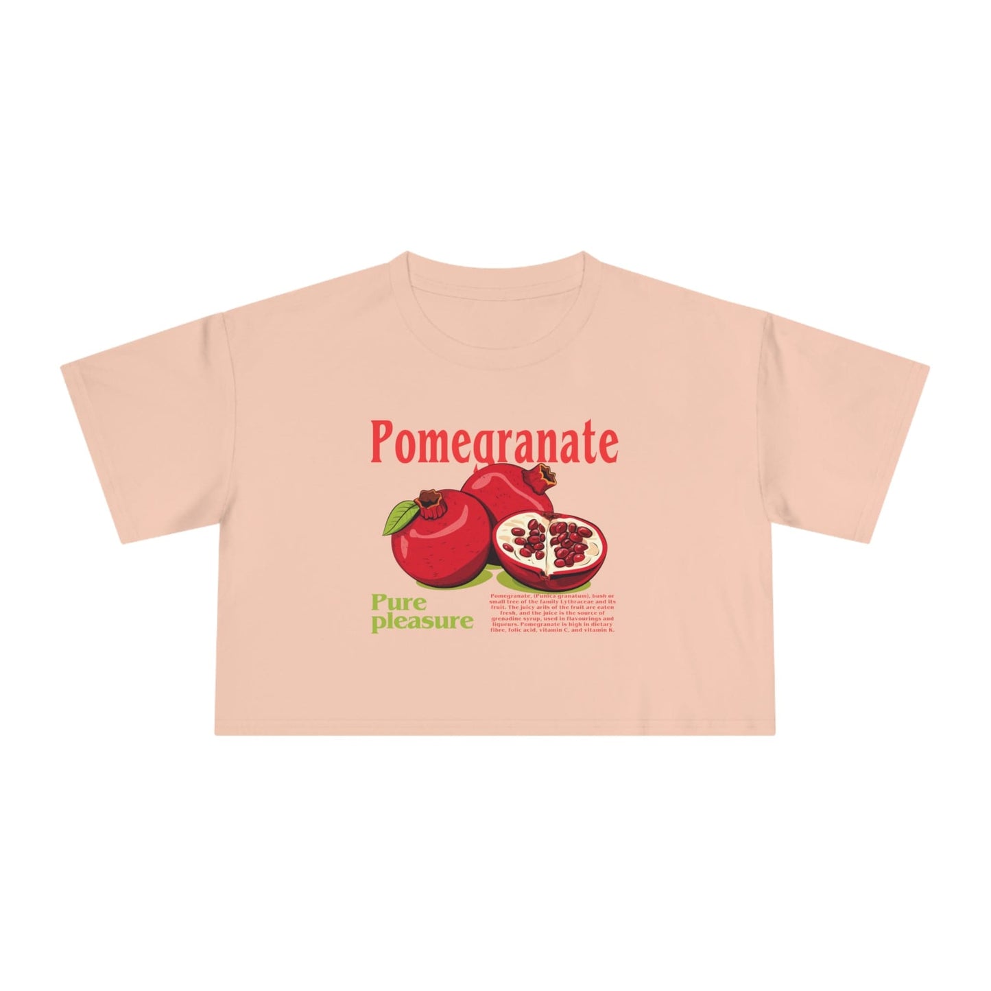 Pomegranate Crop Tee Graphic Tees Australia Graphic T-Shirt Australia -  Cool Graphic T-Shirts Online -  Pomegranate Crop Tee | Funny Womens Graphic T-Shirts Au