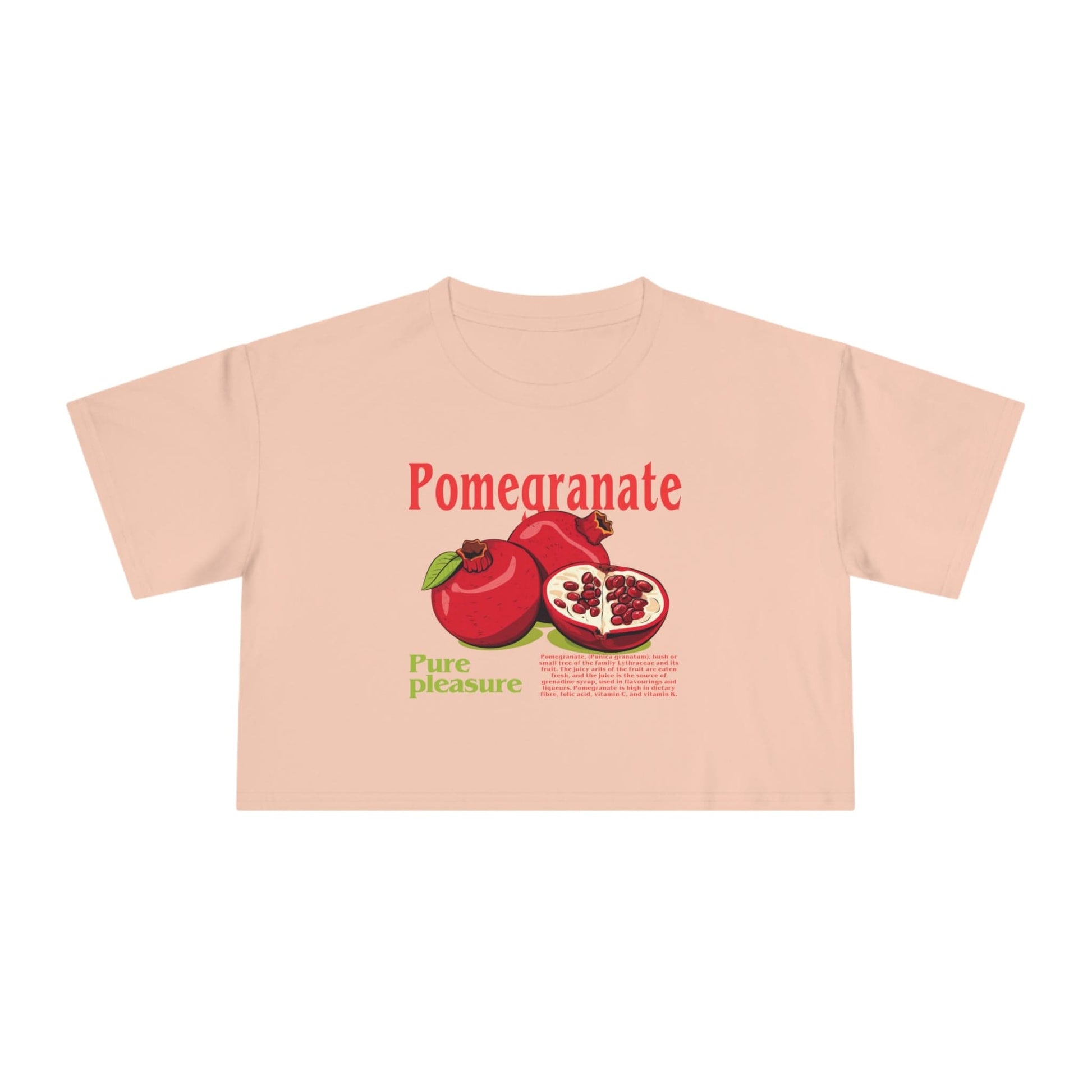 Pomegranate Crop Tee Graphic Tees Australia Graphic T-Shirt Australia -  Cool Graphic T-Shirts Online -  Pomegranate Crop Tee | Funny Womens Graphic T-Shirts Au