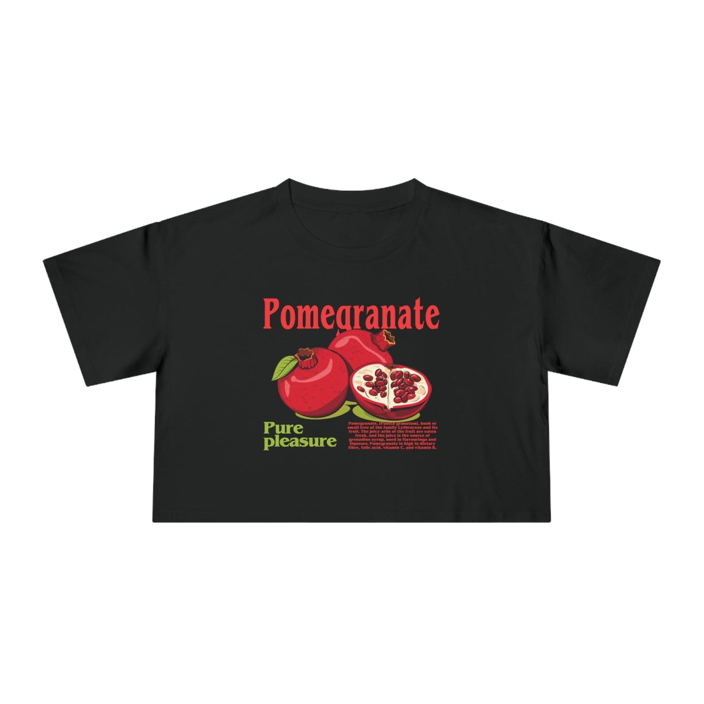 Pomegranate Crop Tee Graphic Tees Australia Graphic T-Shirt Australia -  Cool Graphic T-Shirts Online -  Pomegranate Crop Tee | Funny Womens Graphic T-Shirts Au