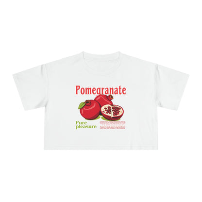 Pomegranate Crop Tee Graphic Tees Australia Graphic T-Shirt Australia -  Cool Graphic T-Shirts Online -  Pomegranate Crop Tee | Funny Womens Graphic T-Shirts Au