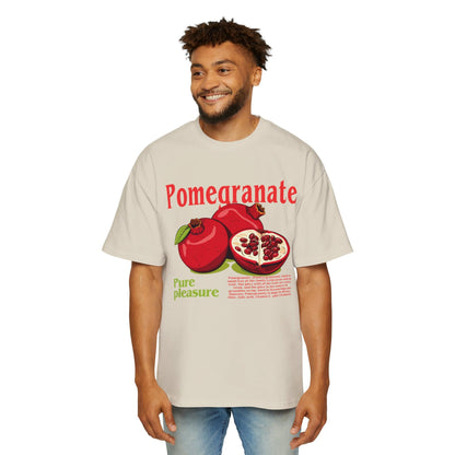 Pomegranate Oversized Tee Graphic Tees Australia Ecru / S Graphic T-Shirt Australia -  Cool Graphic T-Shirts Online -  Pomegranate Oversized Tee | Fruit Graphic Tees