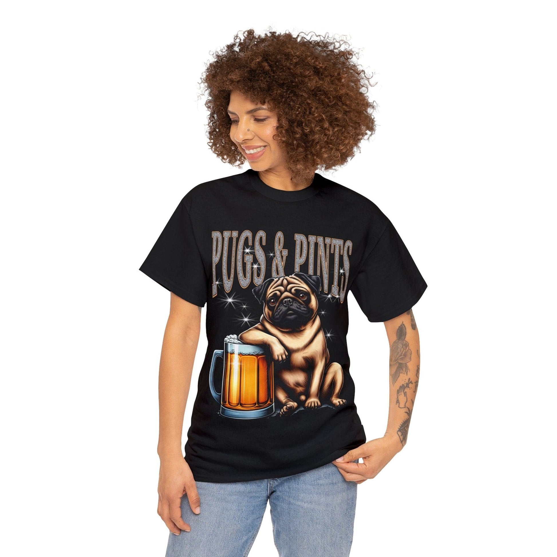 Pugs And Pints Graphic Tee Graphic Tees Australia Graphic T-Shirt Australia -  Cool Graphic T-Shirts Online -  Pugs And Pints T-Shirt | Frothies T-Shirt Australia