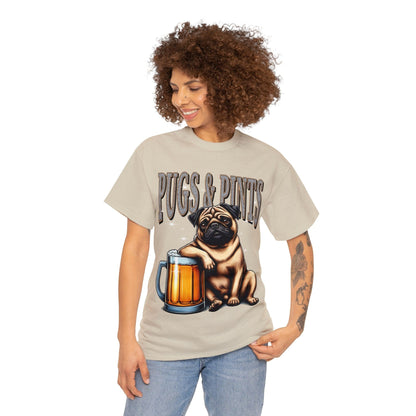 Pugs And Pints Graphic Tee Graphic Tees Australia Graphic T-Shirt Australia -  Cool Graphic T-Shirts Online -  Pugs And Pints T-Shirt | Frothies T-Shirt Australia