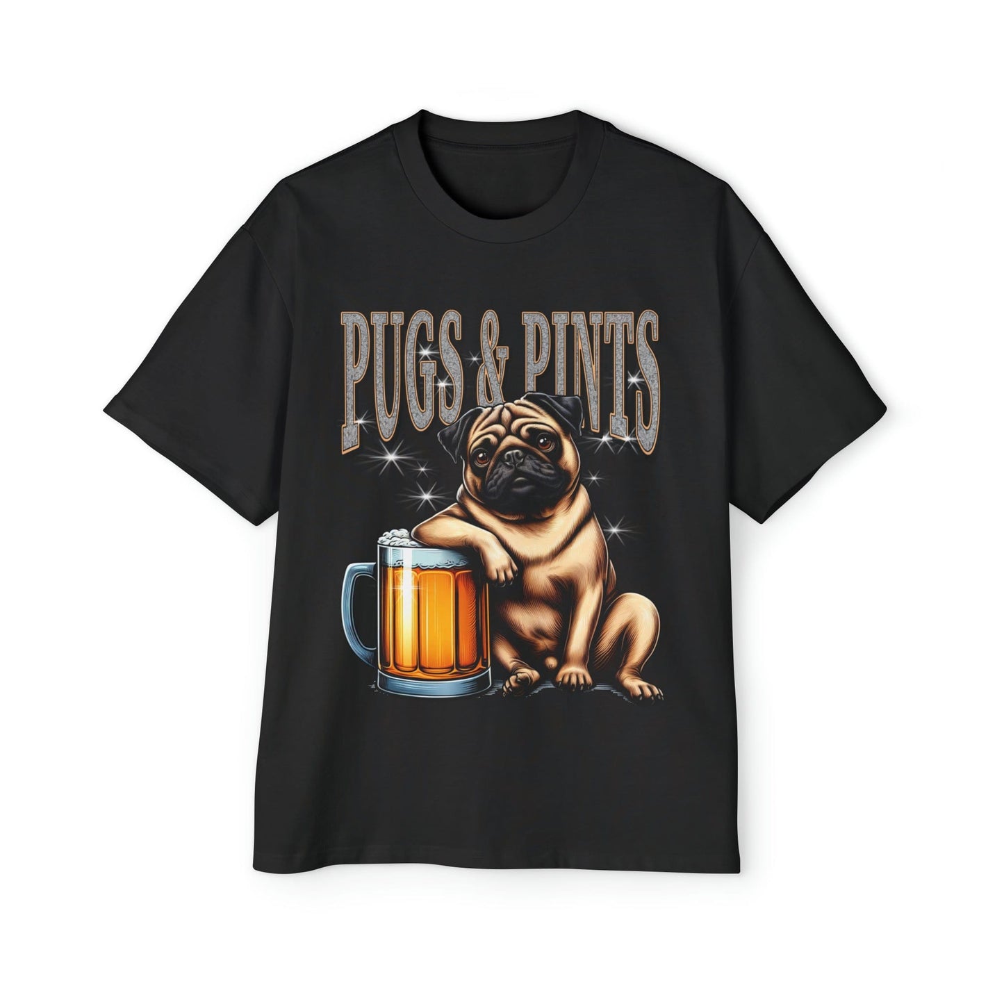 Pugs And Pints Oversized Tee Graphic Tees Australia Graphic T-Shirt Australia -  Cool Graphic T-Shirts Online -  Pugs And Pints Oversized Tee | Frothies Graphic T-Shirt Australia