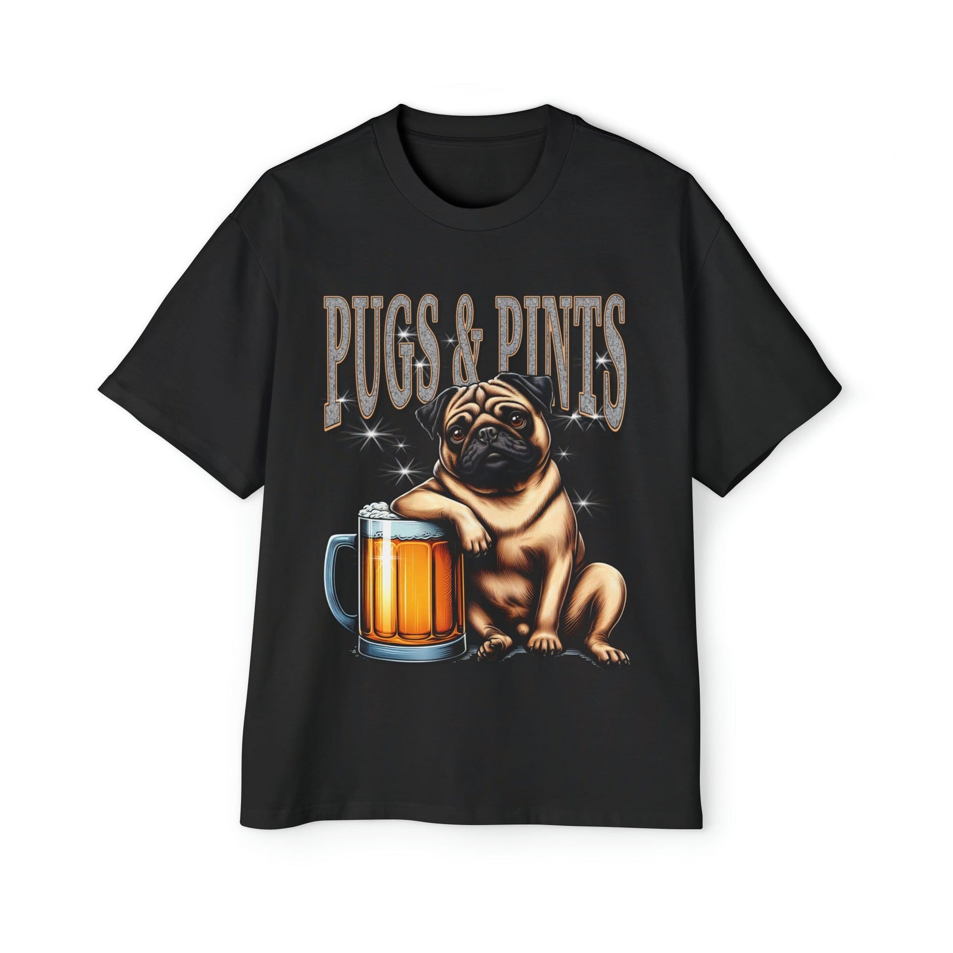 Pugs And Pints Oversized Tee Graphic Tees Australia Graphic T-Shirt Australia -  Cool Graphic T-Shirts Online -  Pugs And Pints Oversized Tee | Frothies Graphic T-Shirt Australia