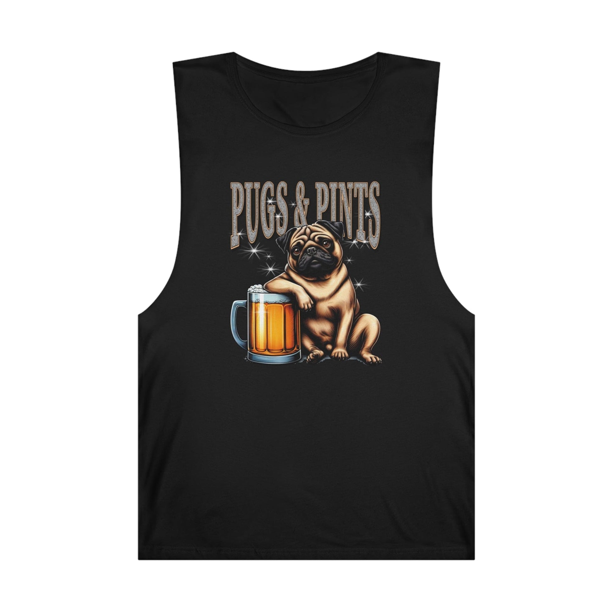 Pugs And Pints Tank Top Graphic Tees Australia Graphic T-Shirt Australia -  Cool Graphic T-Shirts Online -  Pugs And Pints Tank Top | Pub Dog T-Shirts Australia