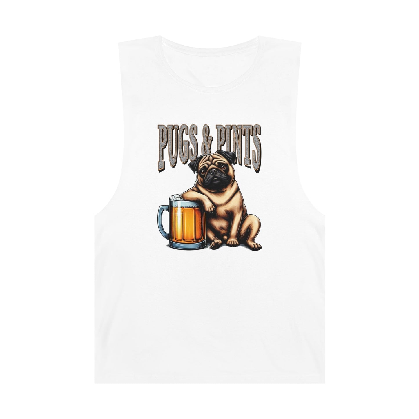 Pugs And Pints Tank Top Graphic Tees Australia Graphic T-Shirt Australia -  Cool Graphic T-Shirts Online -  Pugs And Pints Tank Top | Pub Dog T-Shirts Australia