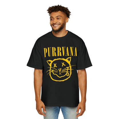 Purrvana Oversized Tee Graphic Tees Australia Black / S Graphic T-Shirt Australia -  Cool Graphic T-Shirts Online -  Purrvana Oversized Tee | Funny Graphic T-Shirts Australia