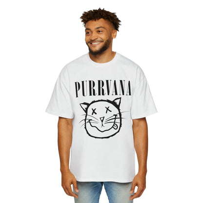 Purrvana Oversized Tee Graphic Tees Australia White / S Graphic T-Shirt Australia -  Cool Graphic T-Shirts Online -  Purrvana Oversized Tee | Funny Graphic T-Shirts Australia