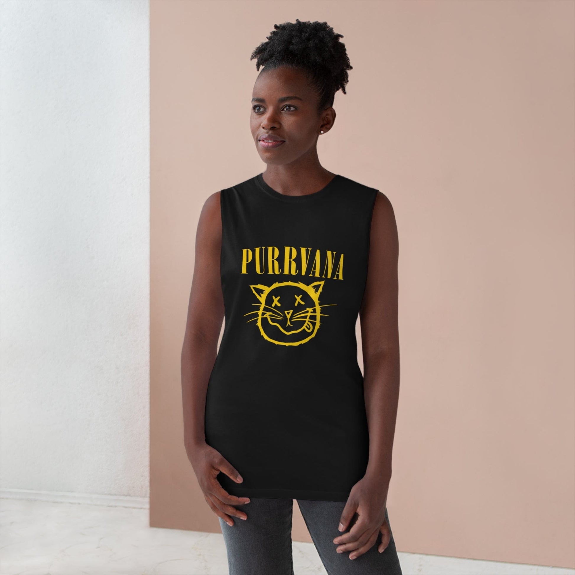 Purrvana Tank Top Graphic Tees Australia Graphic T-Shirt Australia -  Cool Graphic T-Shirts Online -  Purrvana Tank Top | Cool Tank Tops Australia