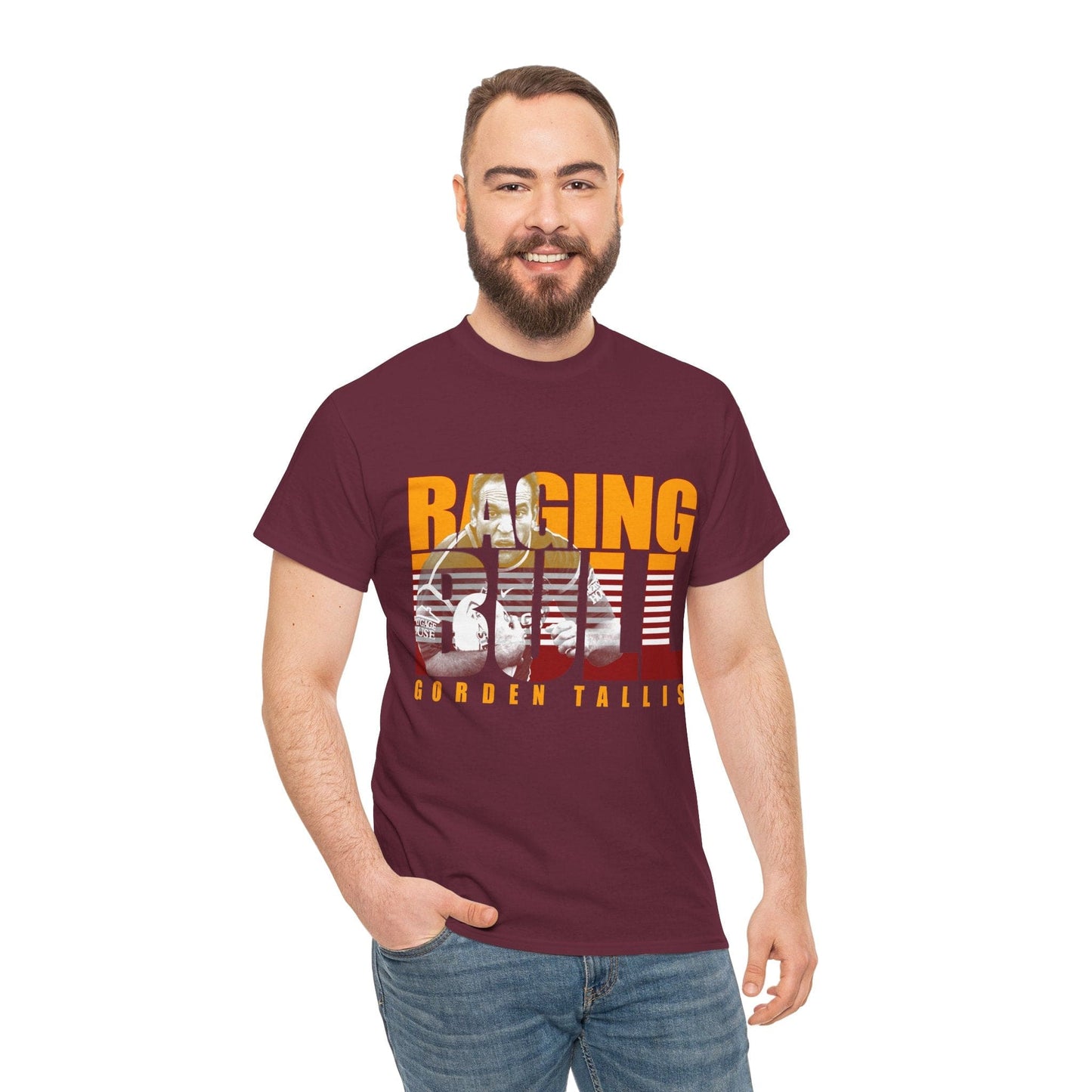 Raging Bull Gorden Tallis Graphic Tee Graphic Tees Australia Maroon / S Graphic T-Shirt Australia -  Cool Graphic T-Shirts Online -  Raging Bull Gorden Tallis T-Shirt | Brisbane Broncos Merchandise