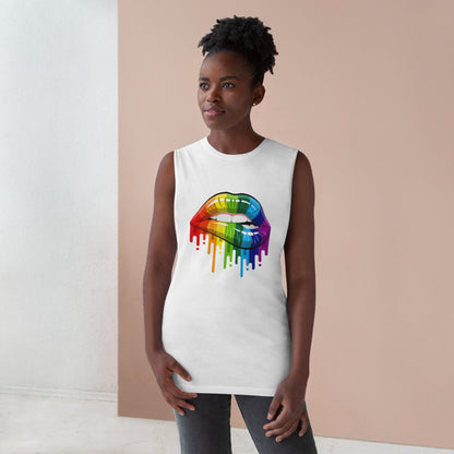 Rainbow Pride Lips Tank Top Graphic Tees Australia Graphic T-Shirt Australia -  Cool Graphic T-Shirts Online -  Rainbow Pride Lips Tank Top | Pride Tank Tops & Singlets Australia