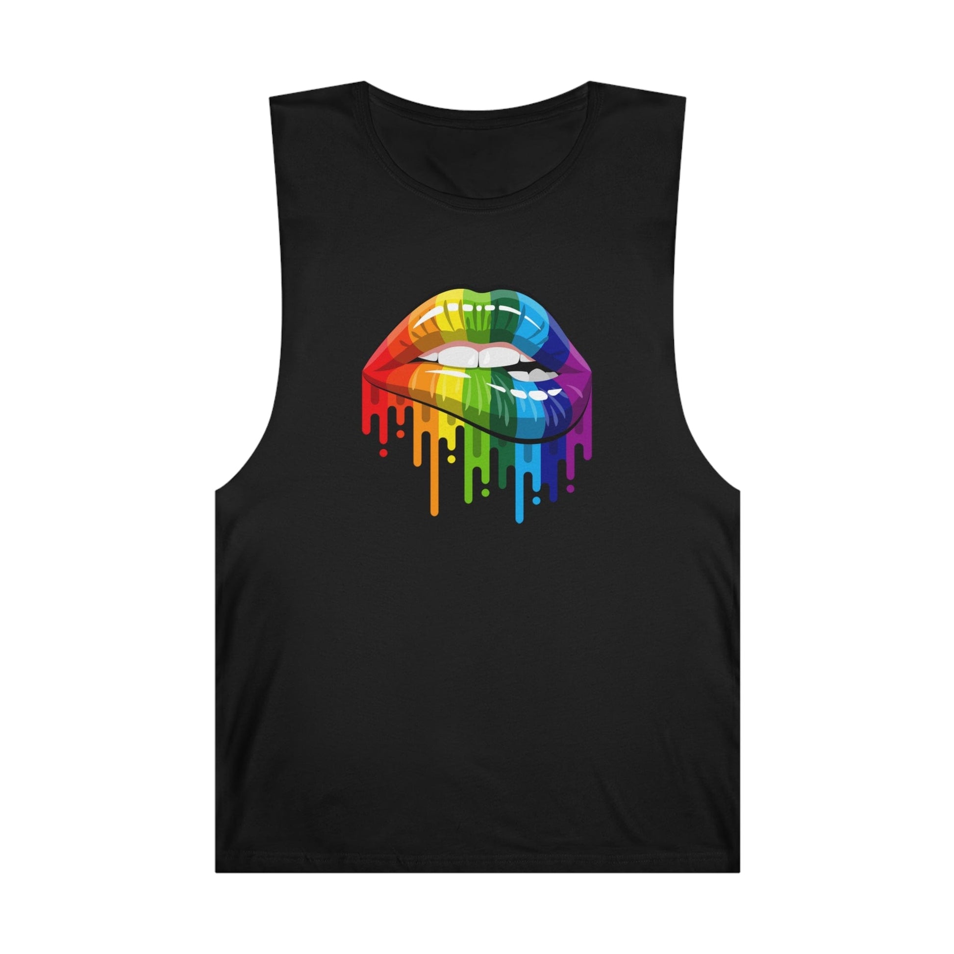 Rainbow Pride Lips Tank Top Graphic Tees Australia Graphic T-Shirt Australia -  Cool Graphic T-Shirts Online -  Rainbow Pride Lips Tank Top | Pride Tank Tops & Singlets Australia