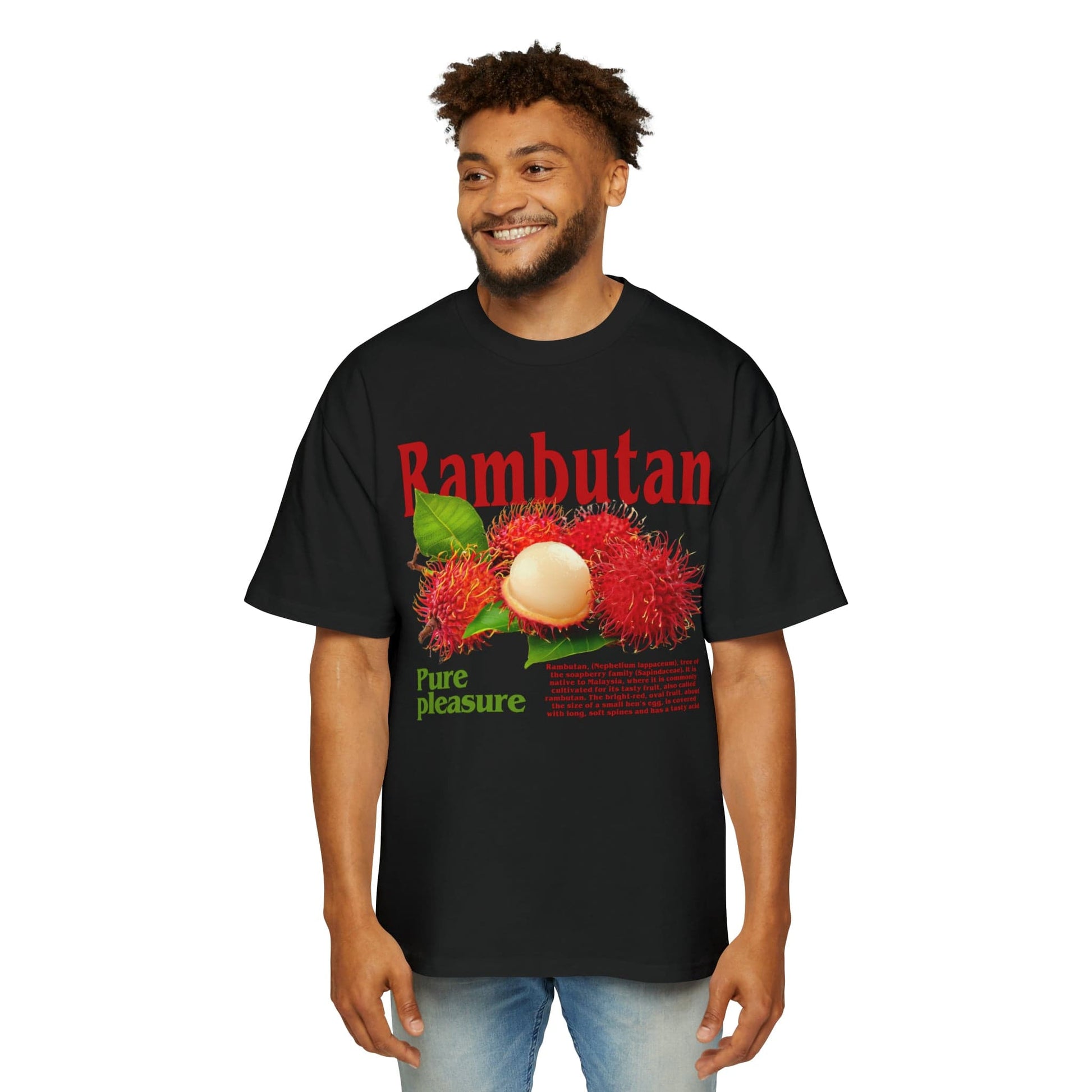 Rambutan Oversized Tee Graphic Tees Australia Black / S Graphic T-Shirt Australia -  Cool Graphic T-Shirts Online -  Rambutan Oversized Tee | Vintage Oversized T-Shirts Australia