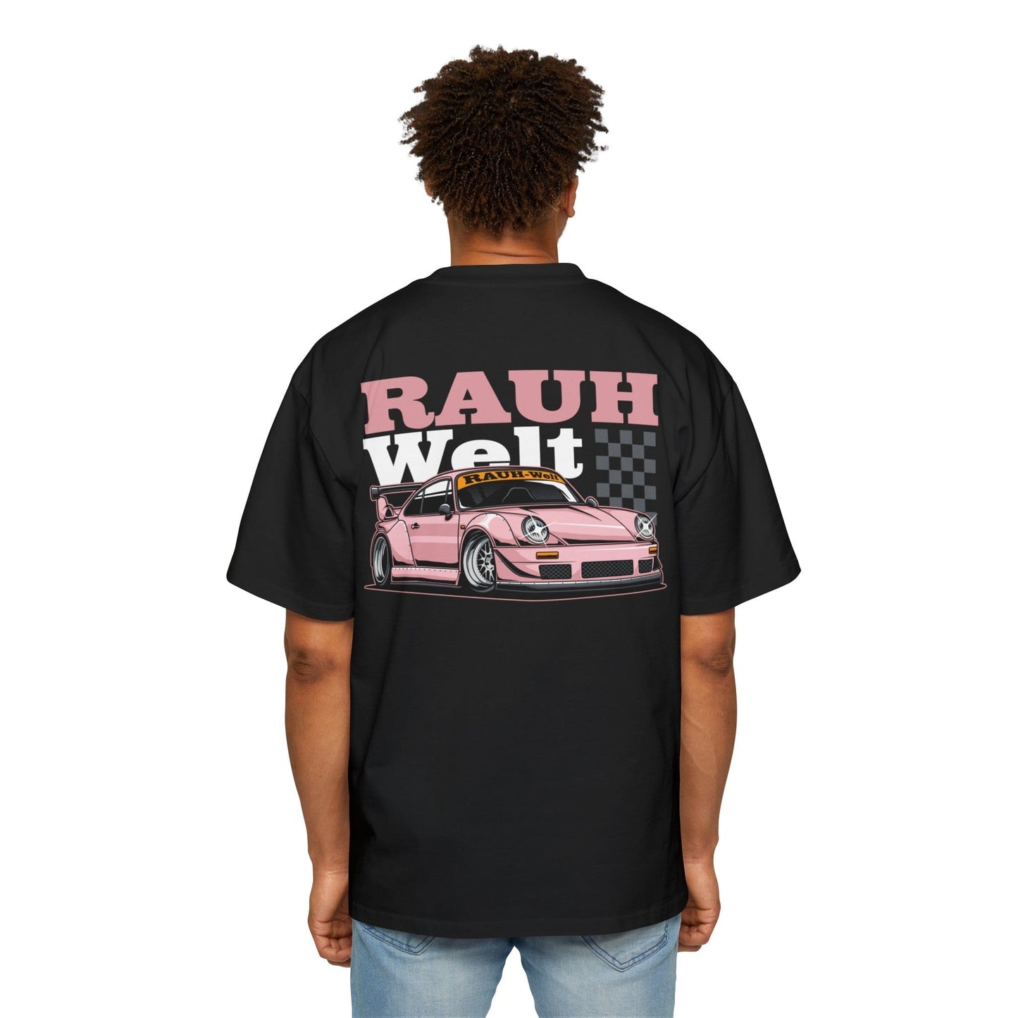 Rauh Welt Begriff 911 Oversized Tee Graphic Tees Australia Black / S Graphic T-Shirt Australia -  Cool Graphic T-Shirts Online -  Rauh Welt Begriff 911 Oversized Tee | Racewear T-Shirts Australia