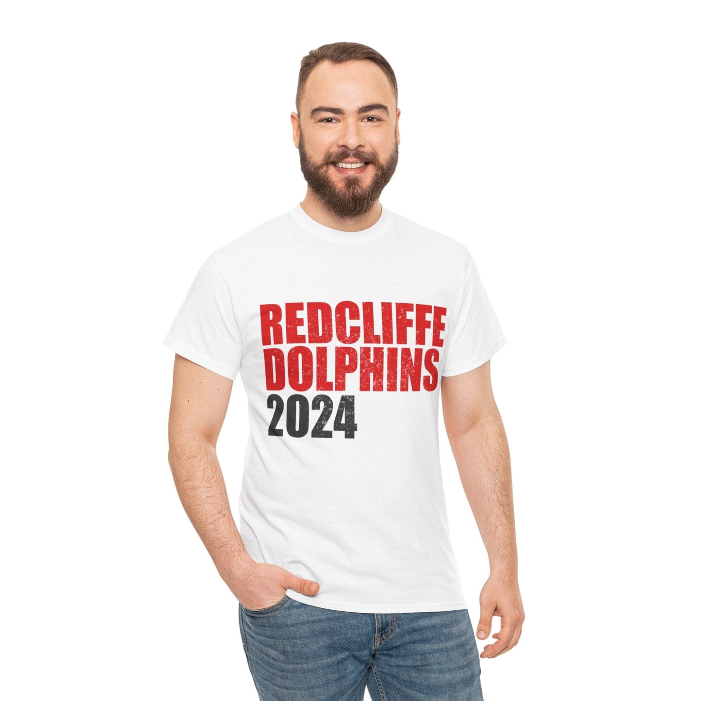 Redcliffe Dolphins 2024 TShirt Printify White / S Graphic T-Shirt Australia -  Cool Graphic T-Shirts Online - 