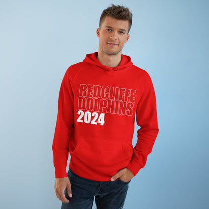 Redcliffe Dolphins 2024 Hoodie Graphic Tees Australia Red / XS Graphic T-Shirt Australia -  Cool Graphic T-Shirts Online -  Redcliffe Dolphins 2024 Hoodie | NRL Hoodies Australia