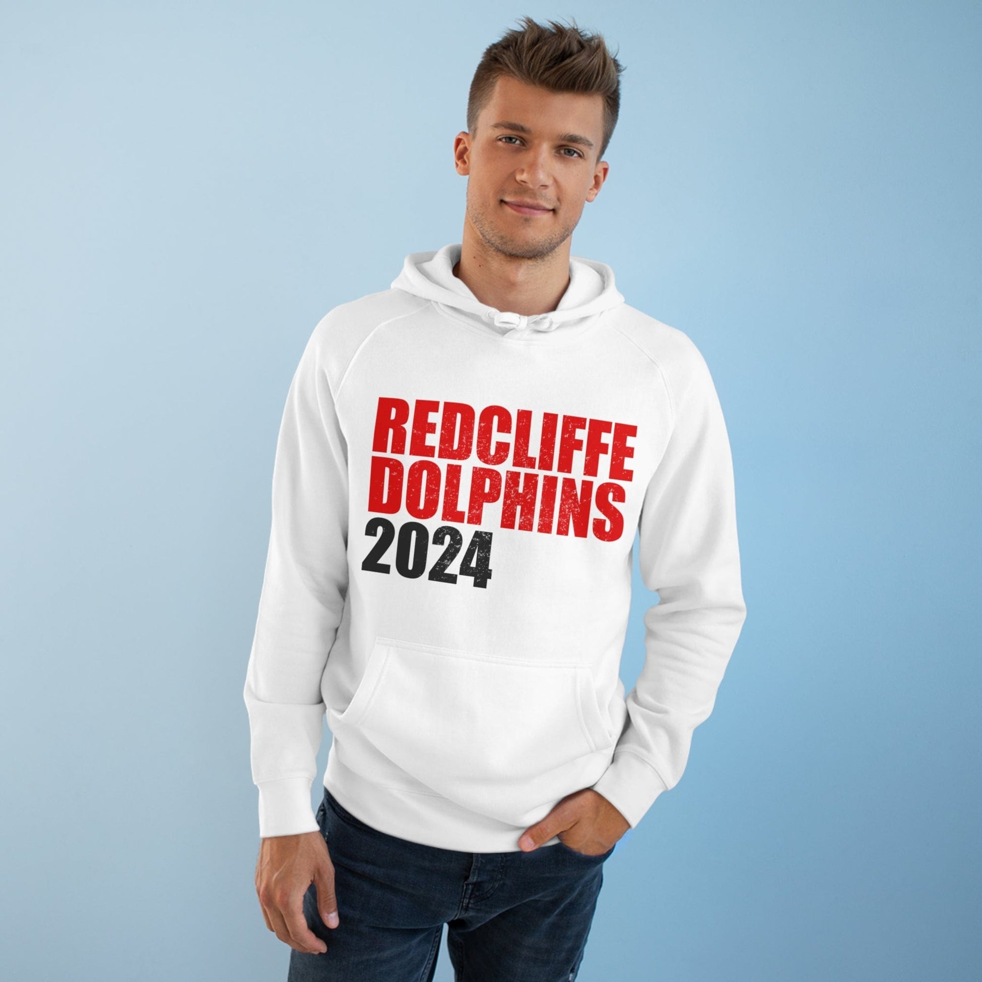 Redcliffe Dolphins 2024 Hoodie Graphic Tees Australia White / XS Graphic T-Shirt Australia -  Cool Graphic T-Shirts Online -  Redcliffe Dolphins 2024 Hoodie | NRL Hoodies Australia