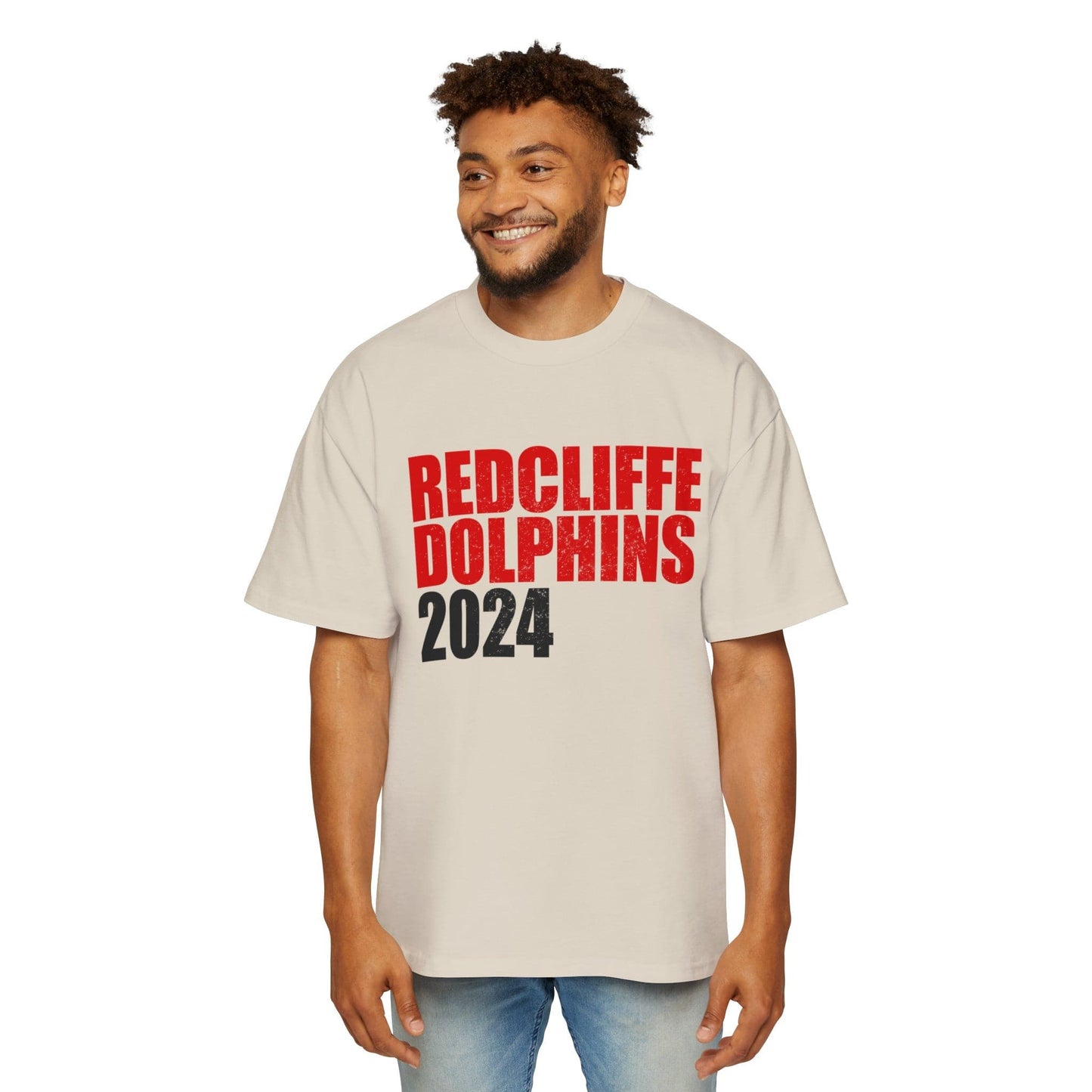 Redcliffe Dolphins 2024 Oversized Tee Printify Ecru / S Graphic T-Shirt Australia -  Cool Graphic T-Shirts Online - 