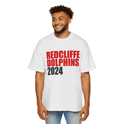 Redcliffe Dolphins 2024 Oversized Tee Printify White / S Graphic T-Shirt Australia -  Cool Graphic T-Shirts Online - 