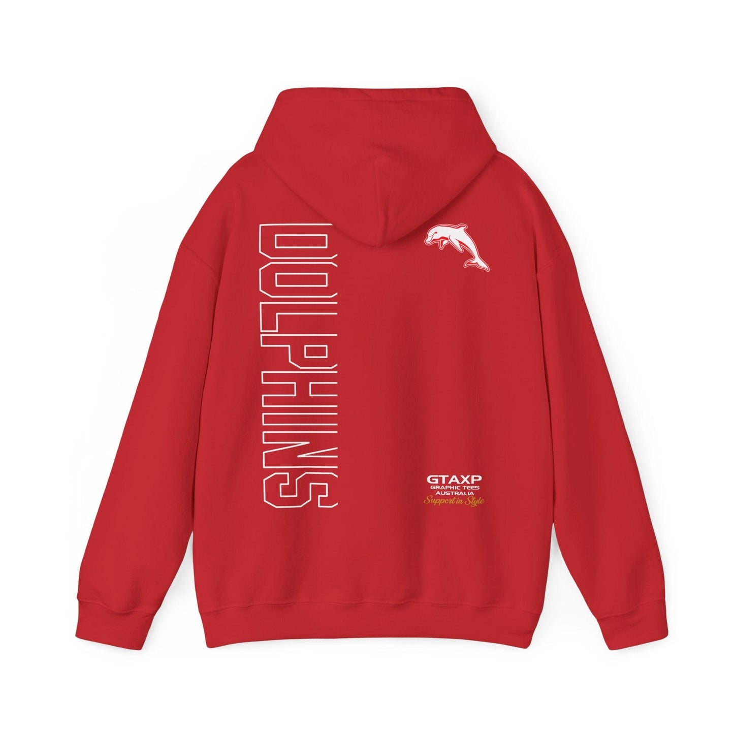 Redcliffe Dolphins Duo Hoodie Printify Graphic T-Shirt Australia -  Cool Graphic T-Shirts Online - 