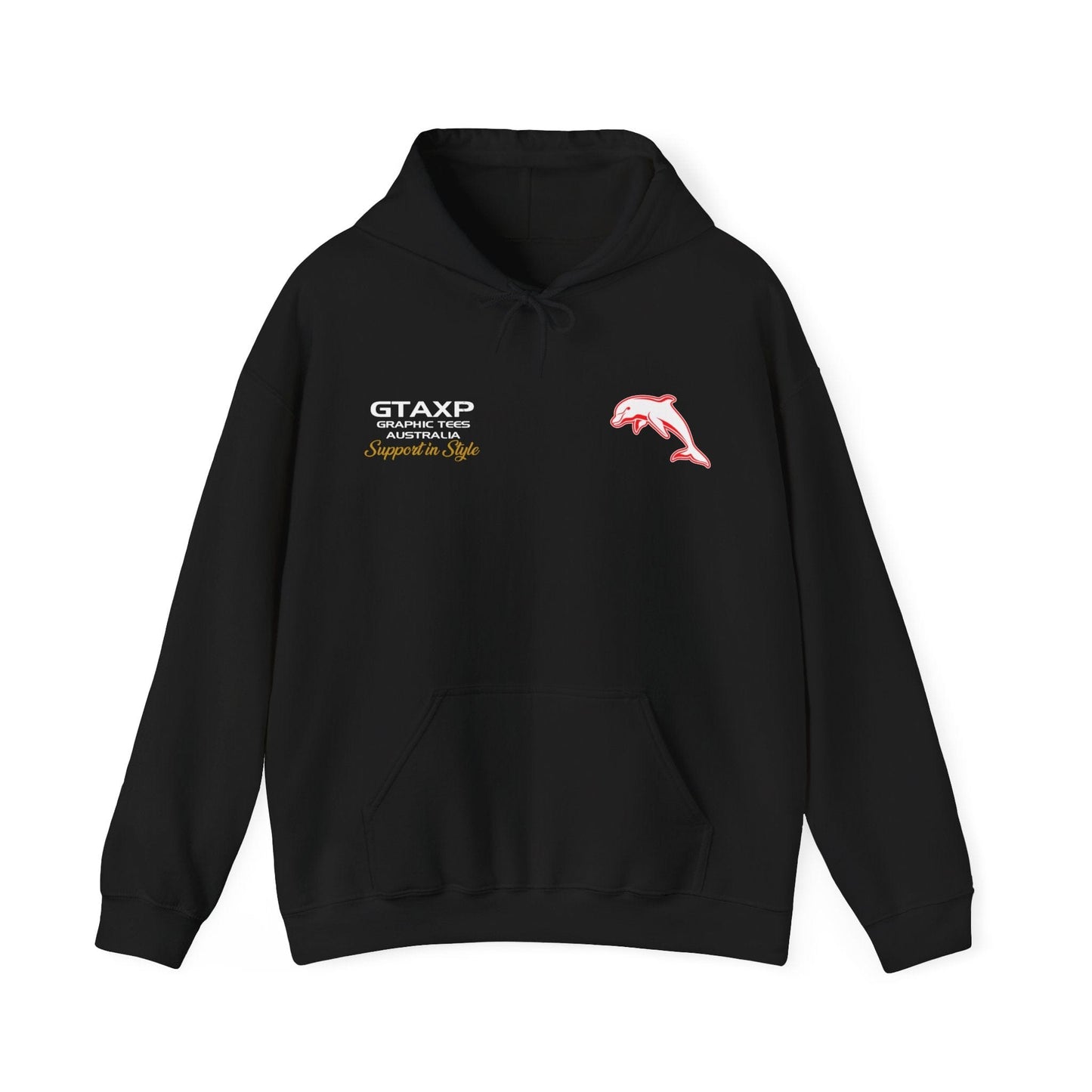 Redcliffe Dolphins Duo Hoodie Printify Graphic T-Shirt Australia -  Cool Graphic T-Shirts Online - 