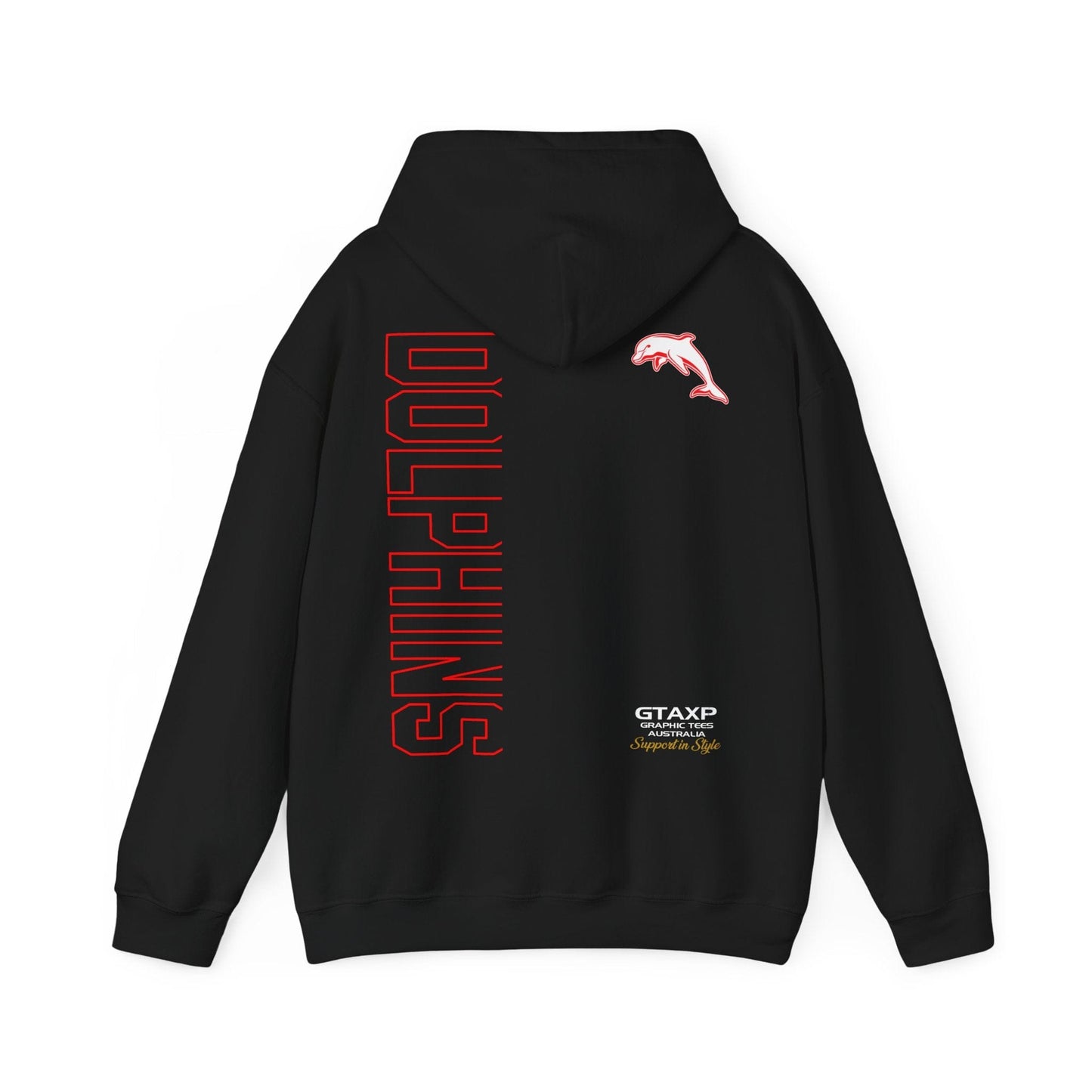 Redcliffe Dolphins Duo Hoodie Printify Graphic T-Shirt Australia -  Cool Graphic T-Shirts Online - 