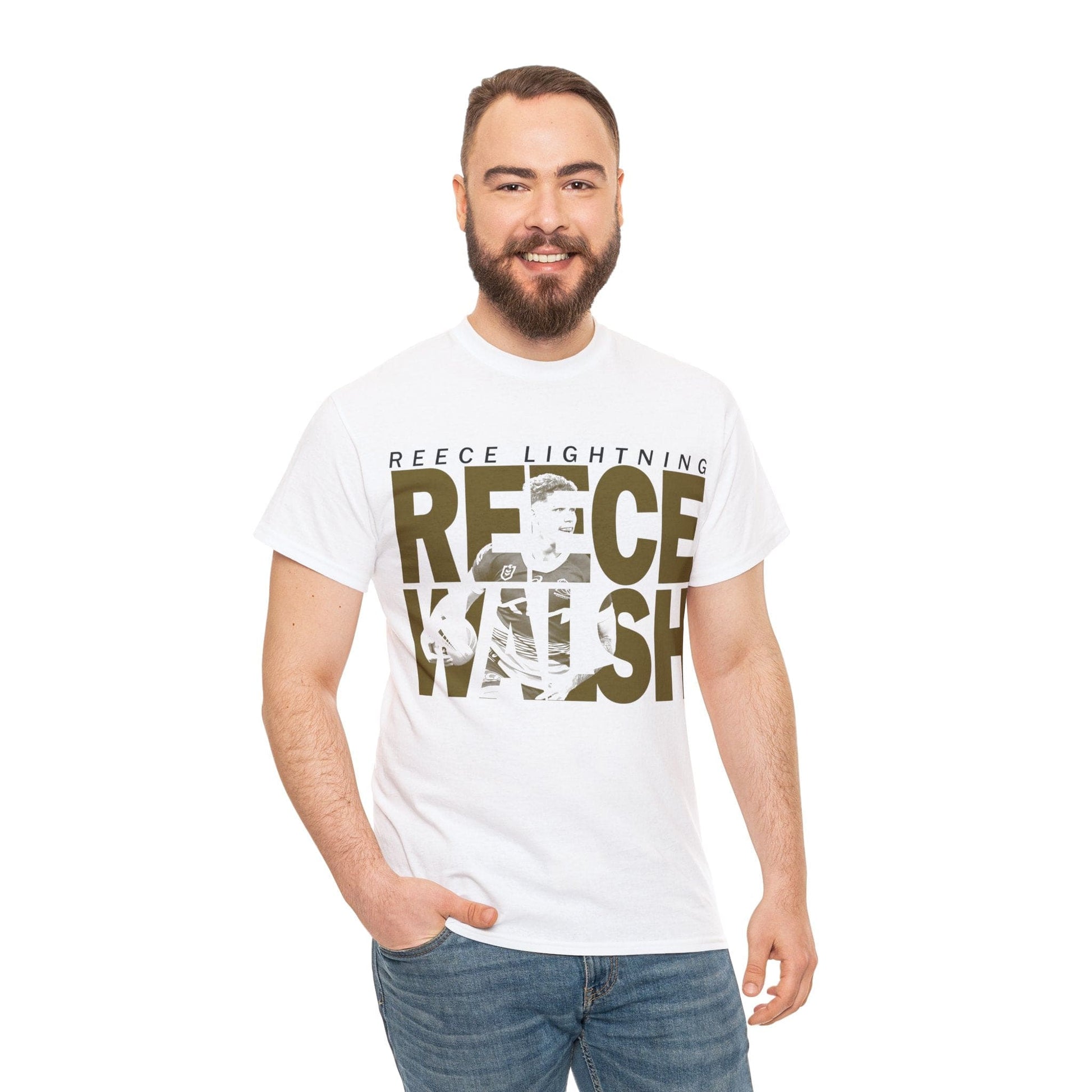 Reece Lightning Graphic Tee Graphic Tees Australia White / S Graphic T-Shirt Australia -  Cool Graphic T-Shirts Online -  Reece Lightning T-Shirt | Cool Graphic T-Shirts Online Australia