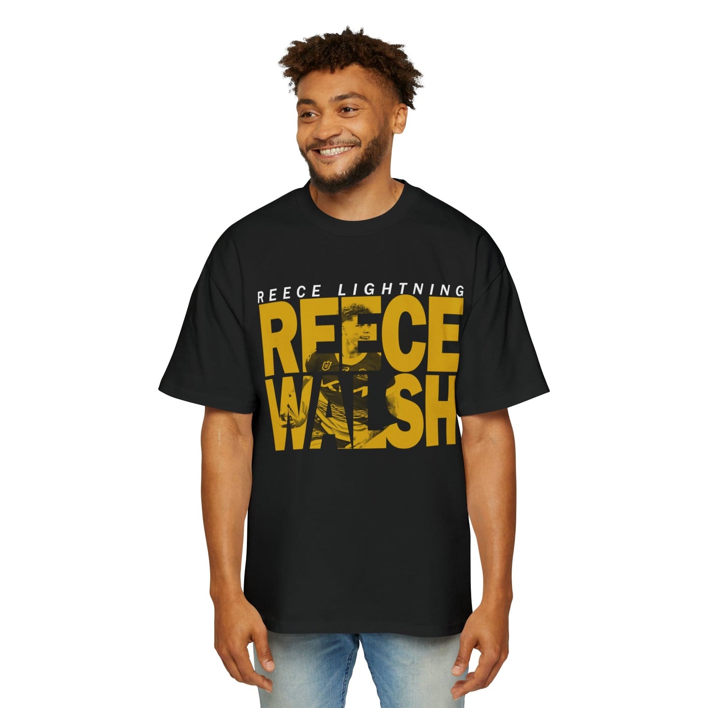 Reece Lightning Oversized Tee Graphic Tees Australia Black / S Graphic T-Shirt Australia -  Cool Graphic T-Shirts Online -  Reece Lightning Oversized Tee | Buy Graphic T-Shirts Australia