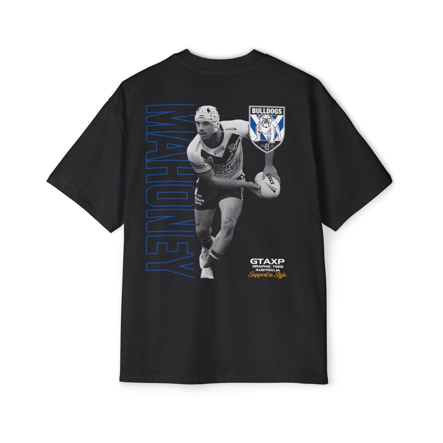 Reed Mahoney Bulldogs Duo Oversized Tee Graphic Tees Australia Graphic T-Shirt Australia -  Cool Graphic T-Shirts Online -  Reed Mahoney Bulldogs Duo Oversized Tee | League Tees Au