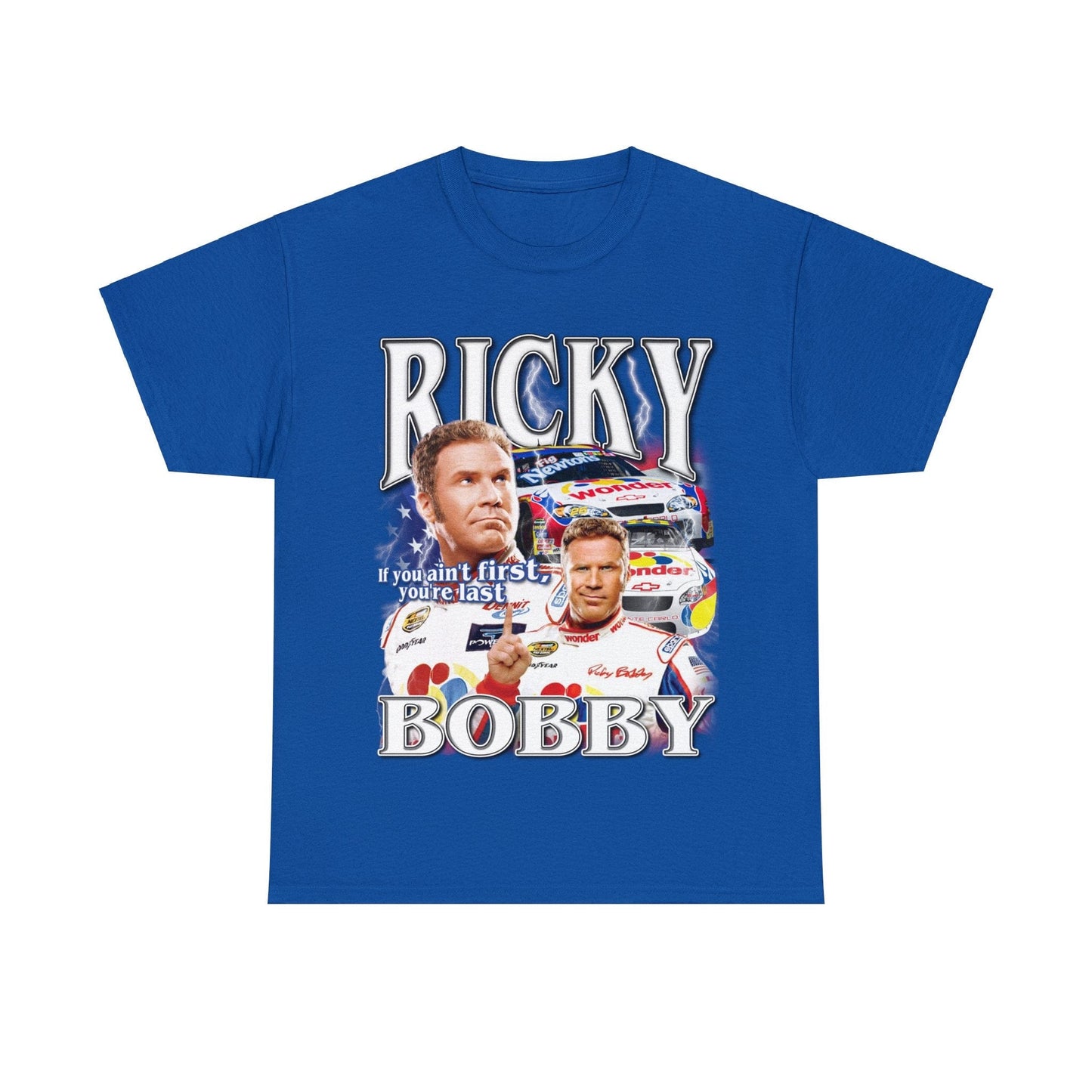 Ricky Bobby Graphic Tee Graphic Tees Australia Royal / S Graphic T-Shirt Australia -  Cool Graphic T-Shirts Online - 